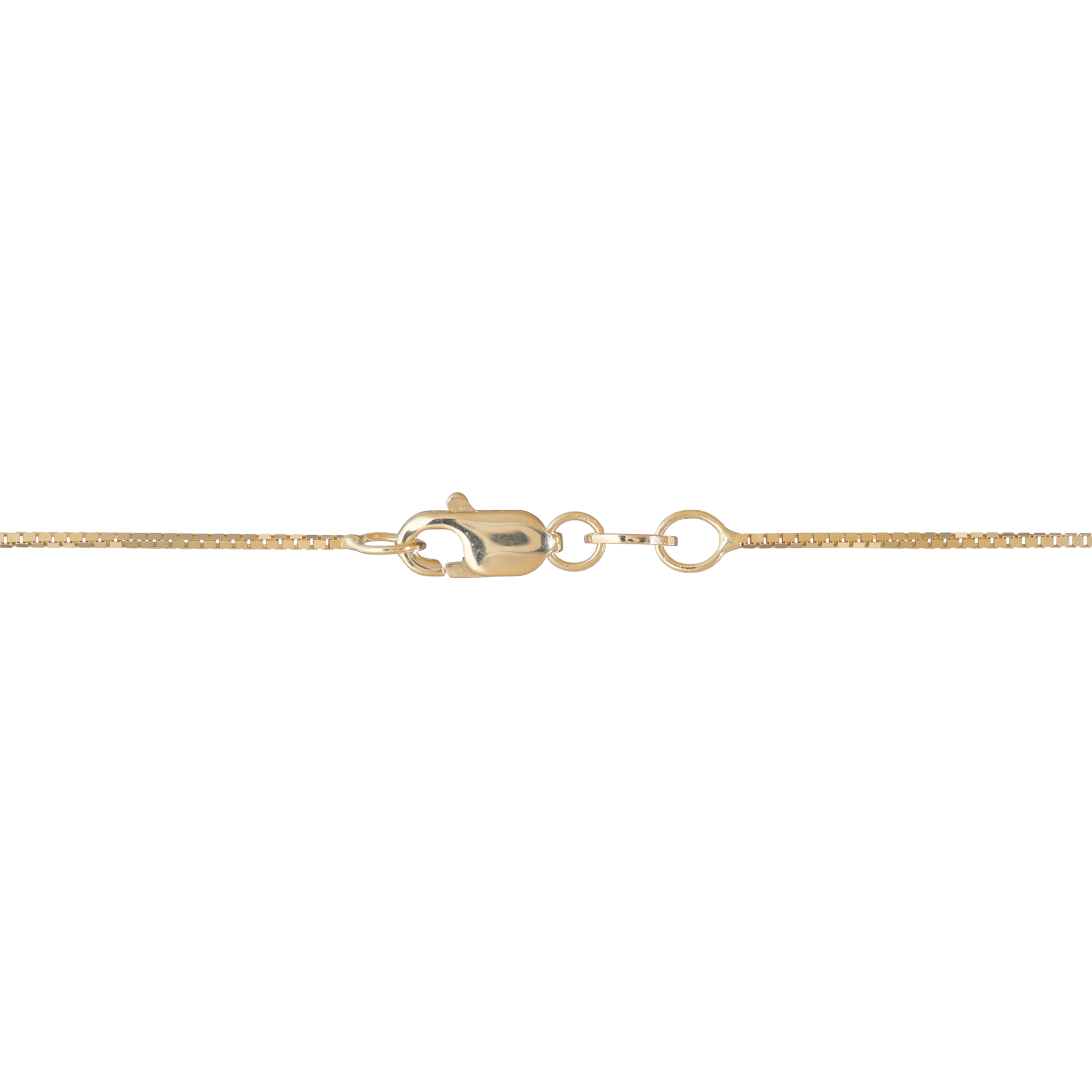 14k Yellow Gold chain with a lobster clasp on a white background