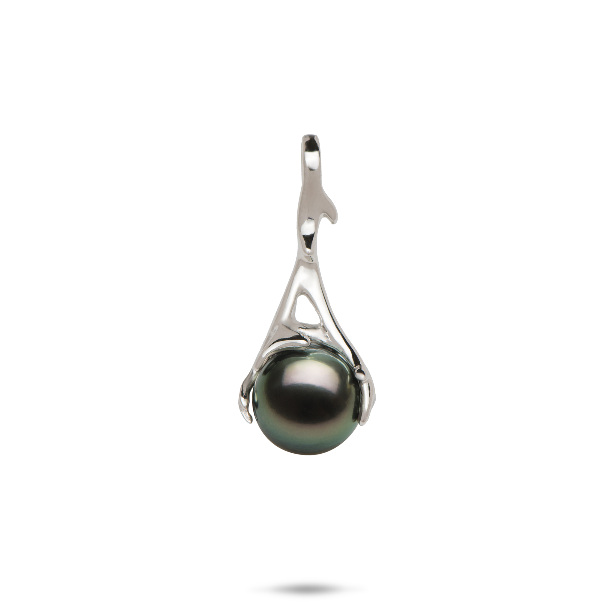 Heritage Tahitian Pearl Pendant in White Gold - 25mm
