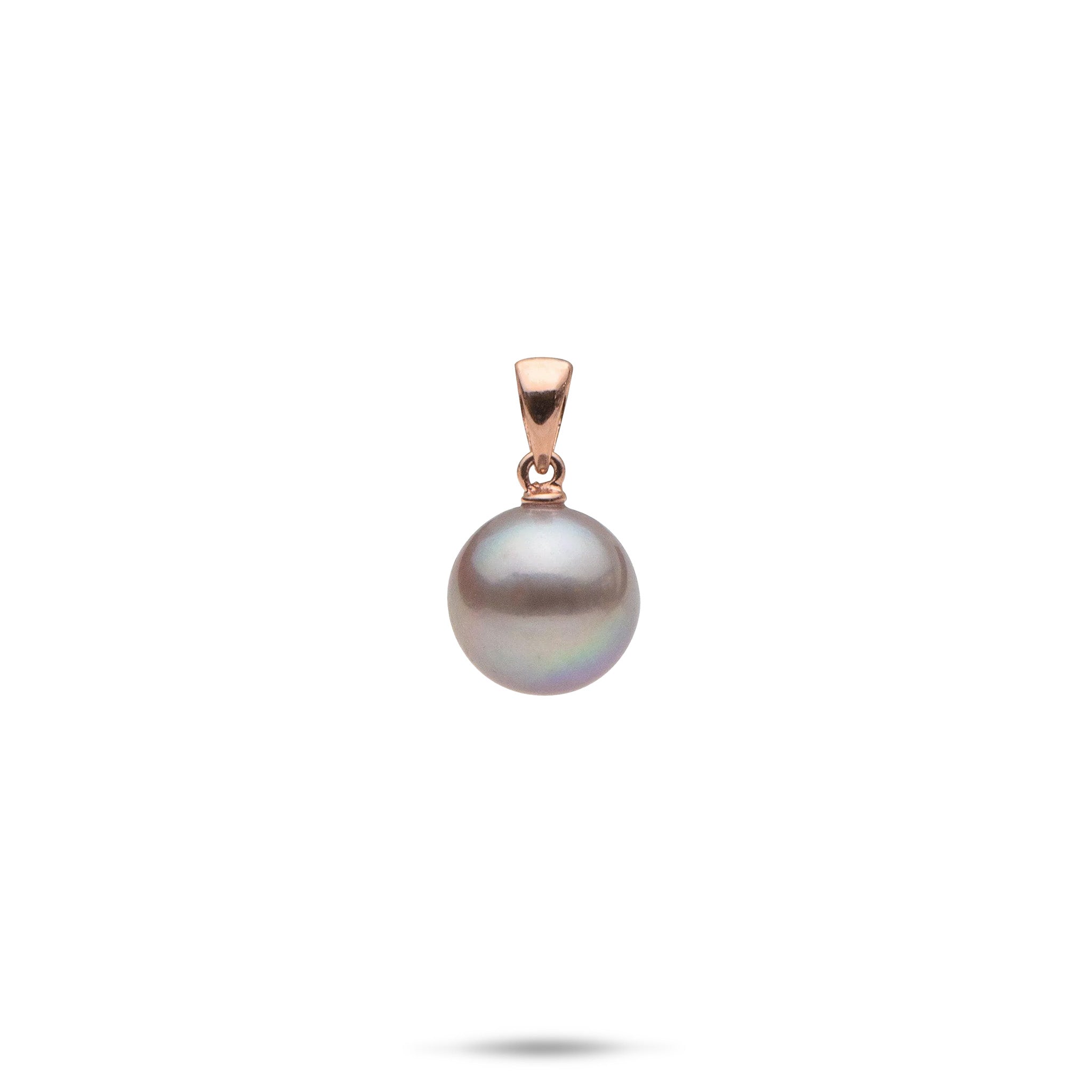 Lilac Freshwater Pearl Pendant in Rose Gold - 9-10mm