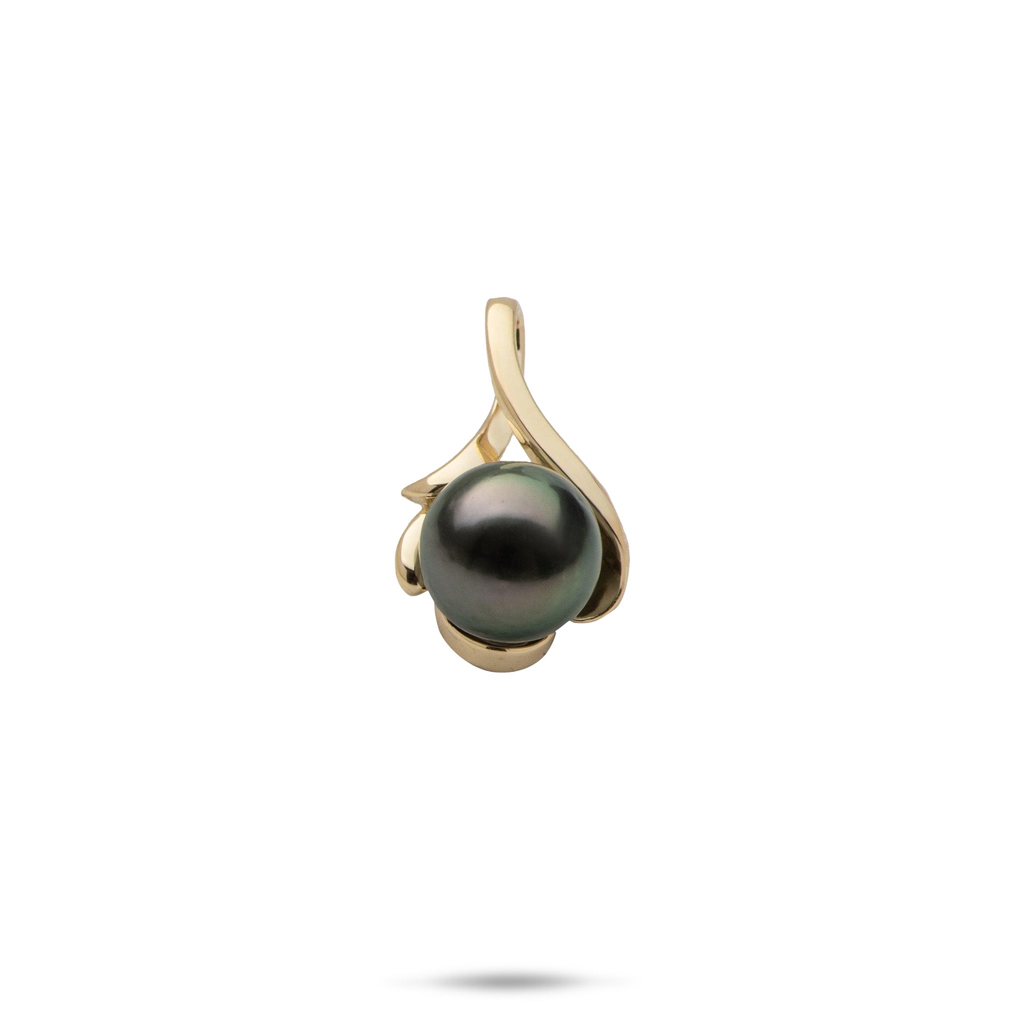 Tahitian Black Pearl Pendant in Gold- 9-10mm
