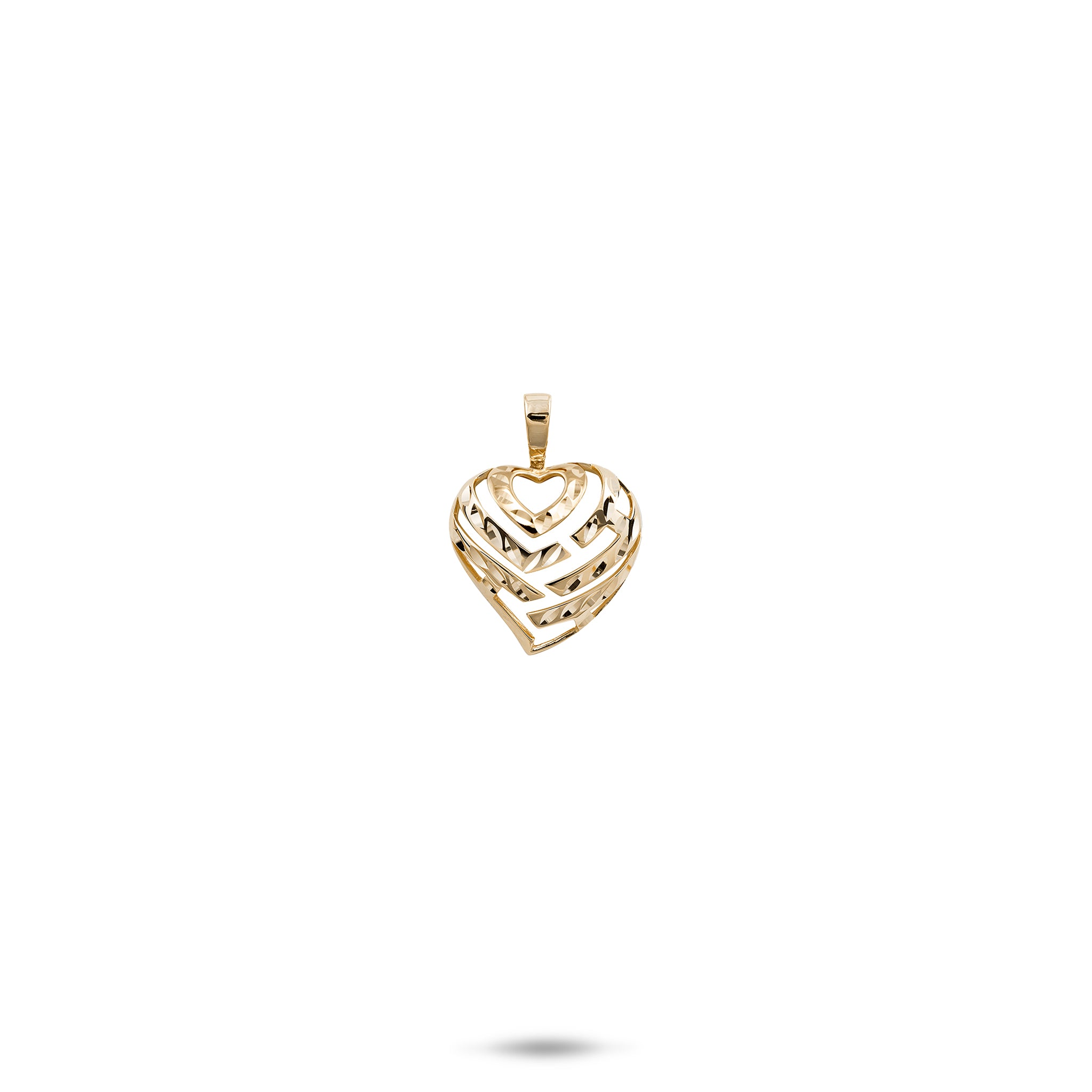 Aloha Heart Pendant in Gold - 9mm