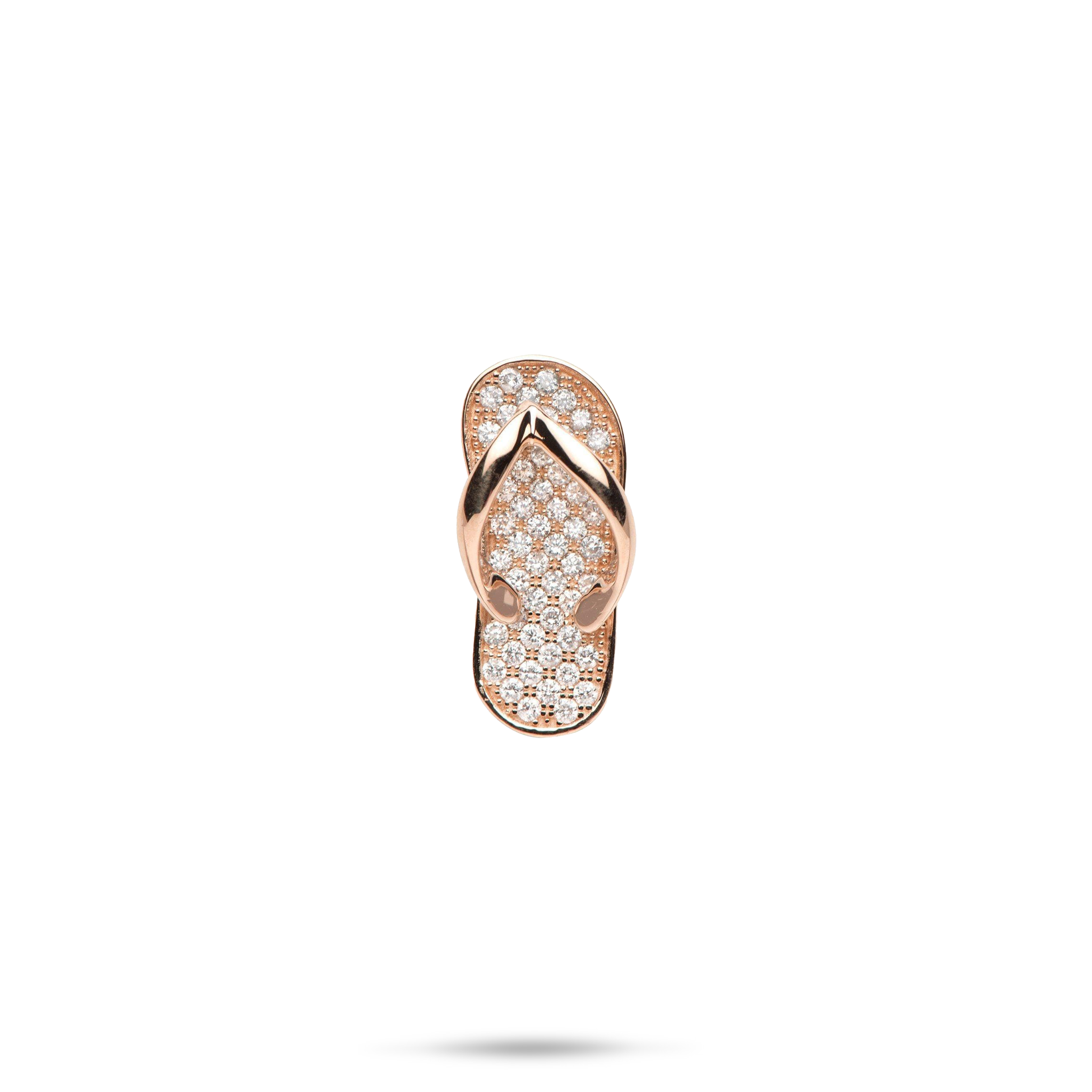 Slipper Pendant in Rose Gold with Diamonds - 18mm