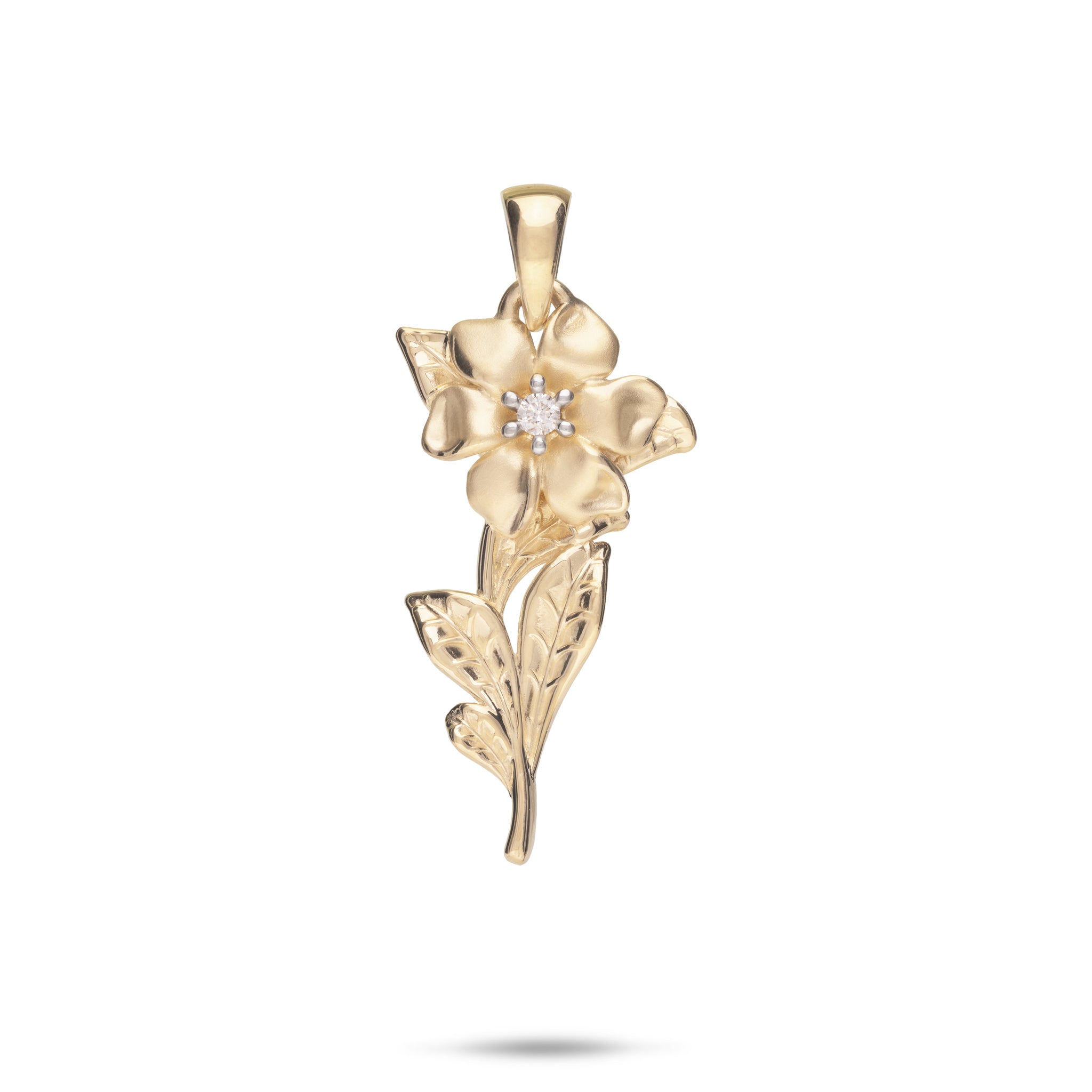 Nāʻū Pendant in Gold with Diamond - 27mm