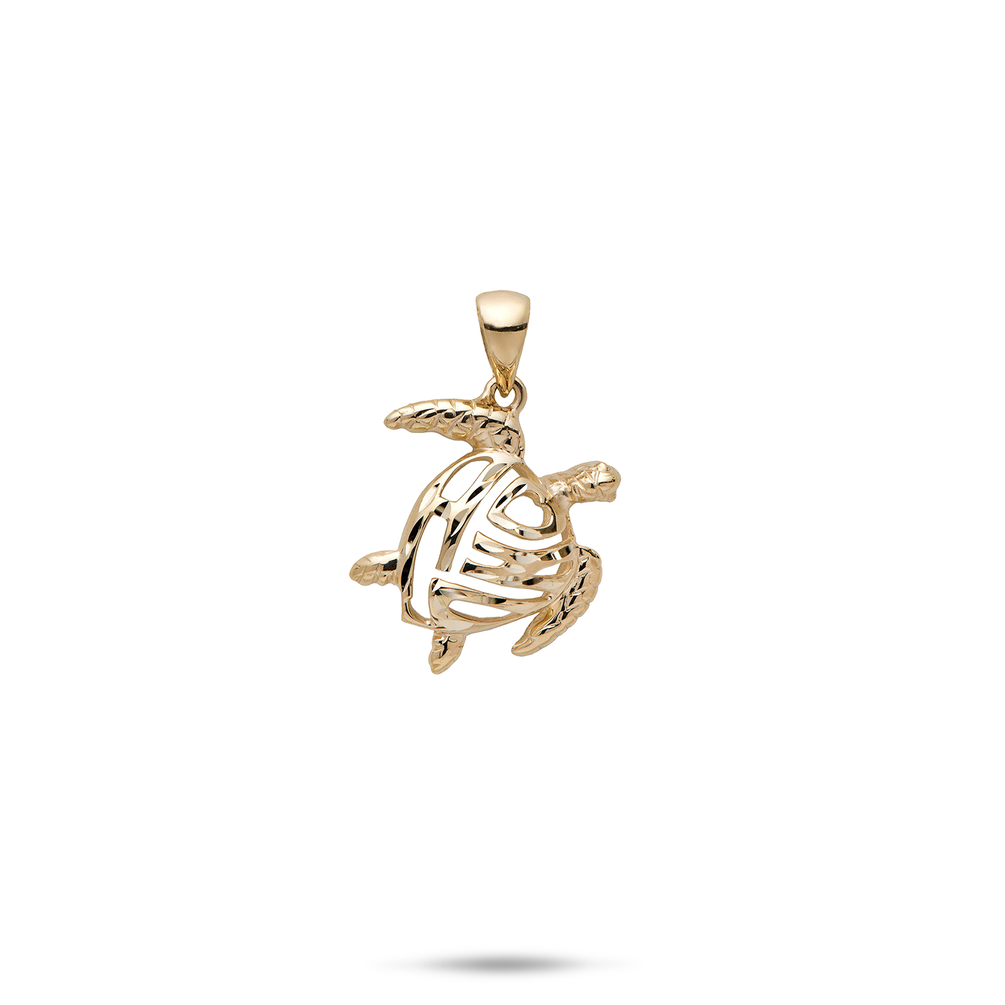 Honu-Anhänger in Gold - 15 mm