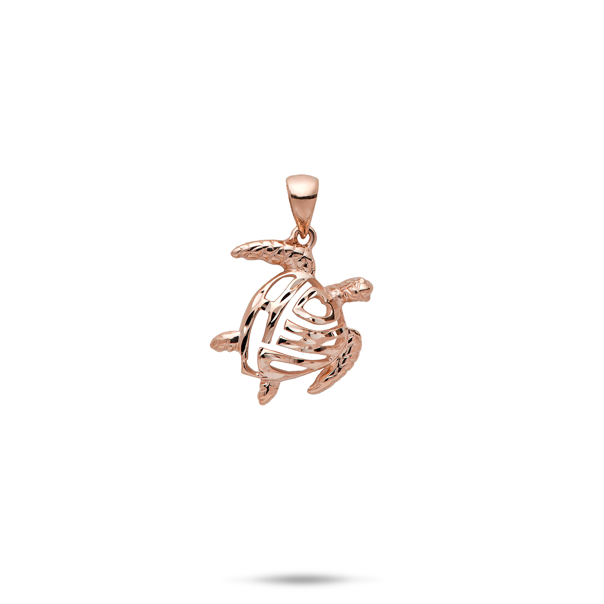 Honu-Anhänger in Roségold – 15 mm