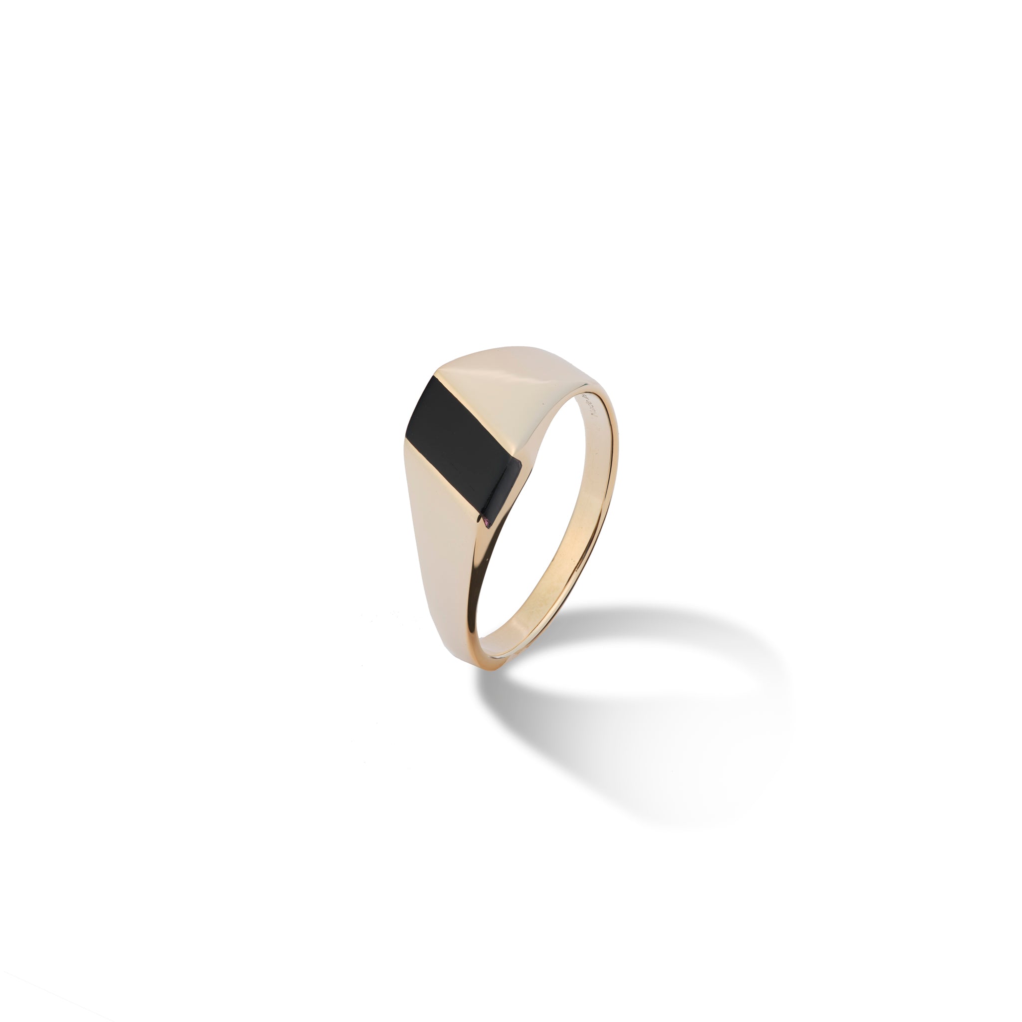 Asymmetrical Hawaiian Black Coral Ring in Gold