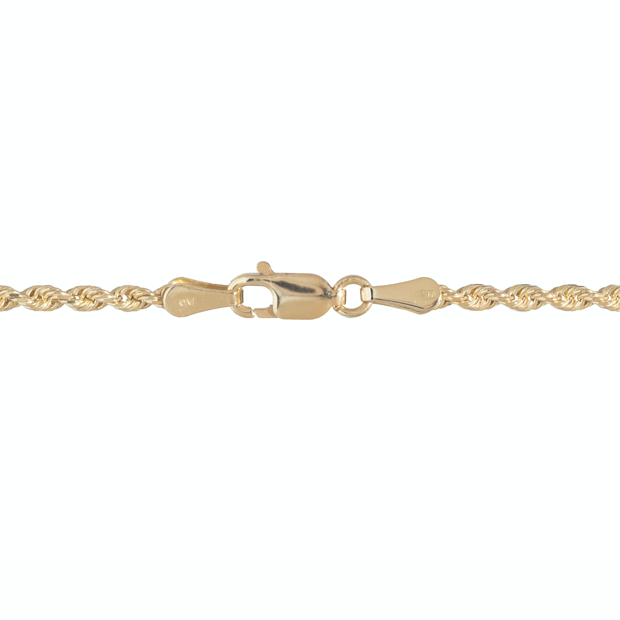 2.5mm Rope Chain in Gold