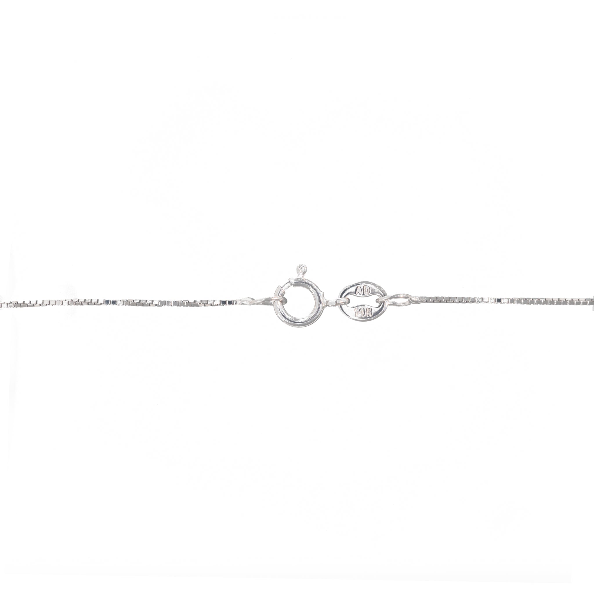 0.6mm Lite Box Chain in White Gold