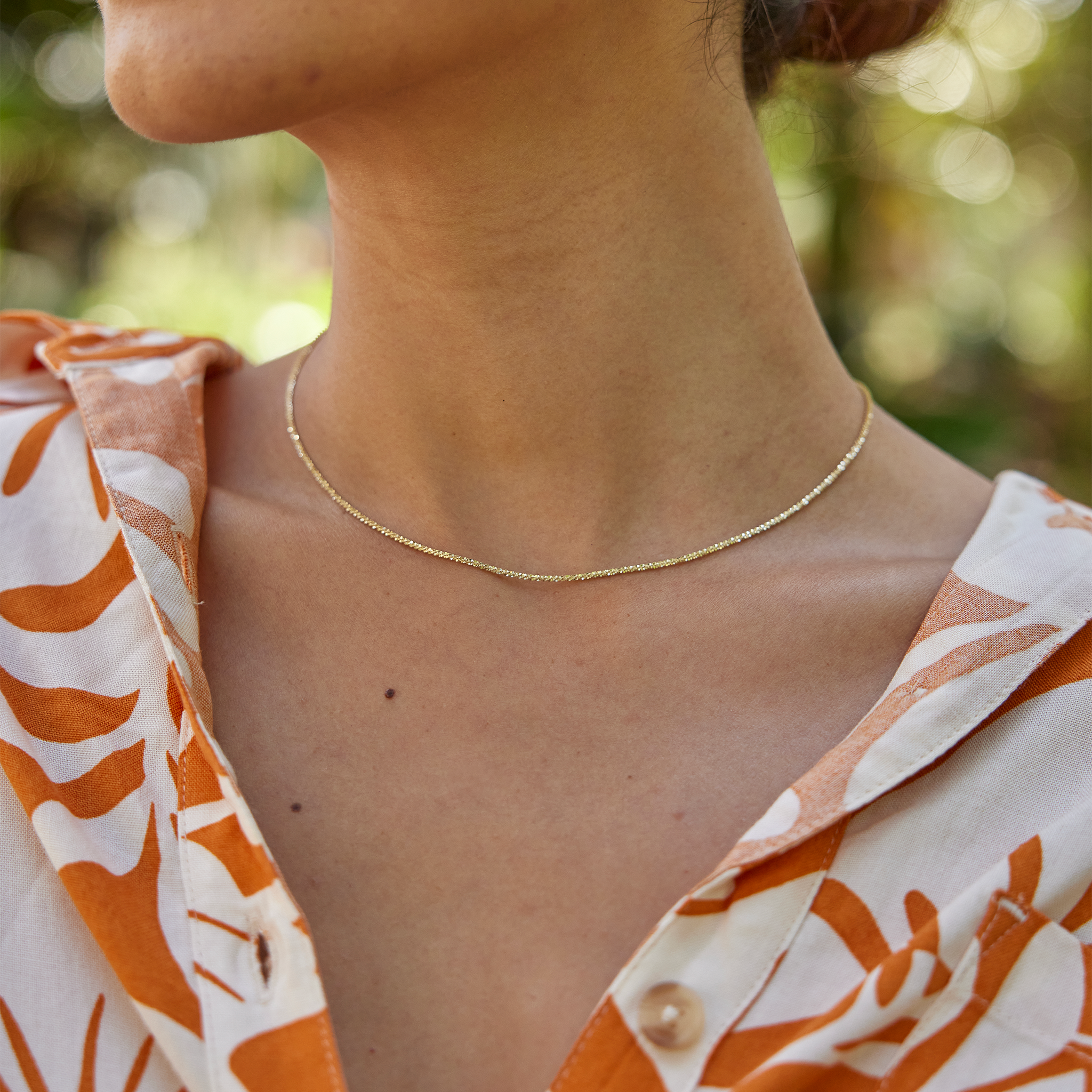 1.0mmのマルガリータチェーンインゴールド