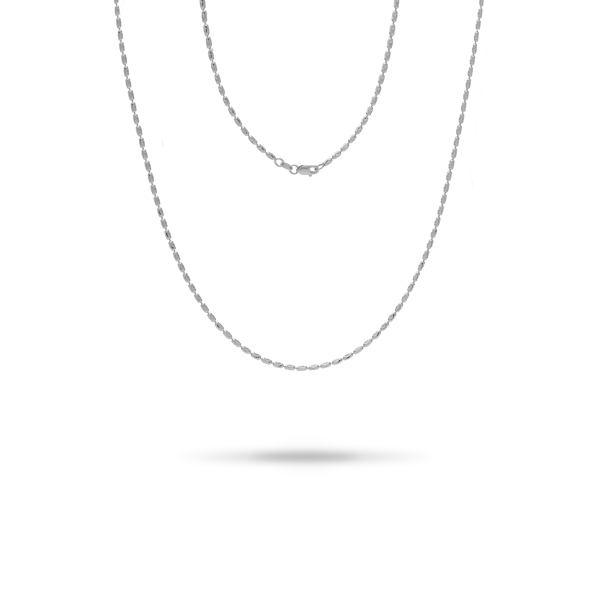 1.8mm Ovalina Chain in White Gold
