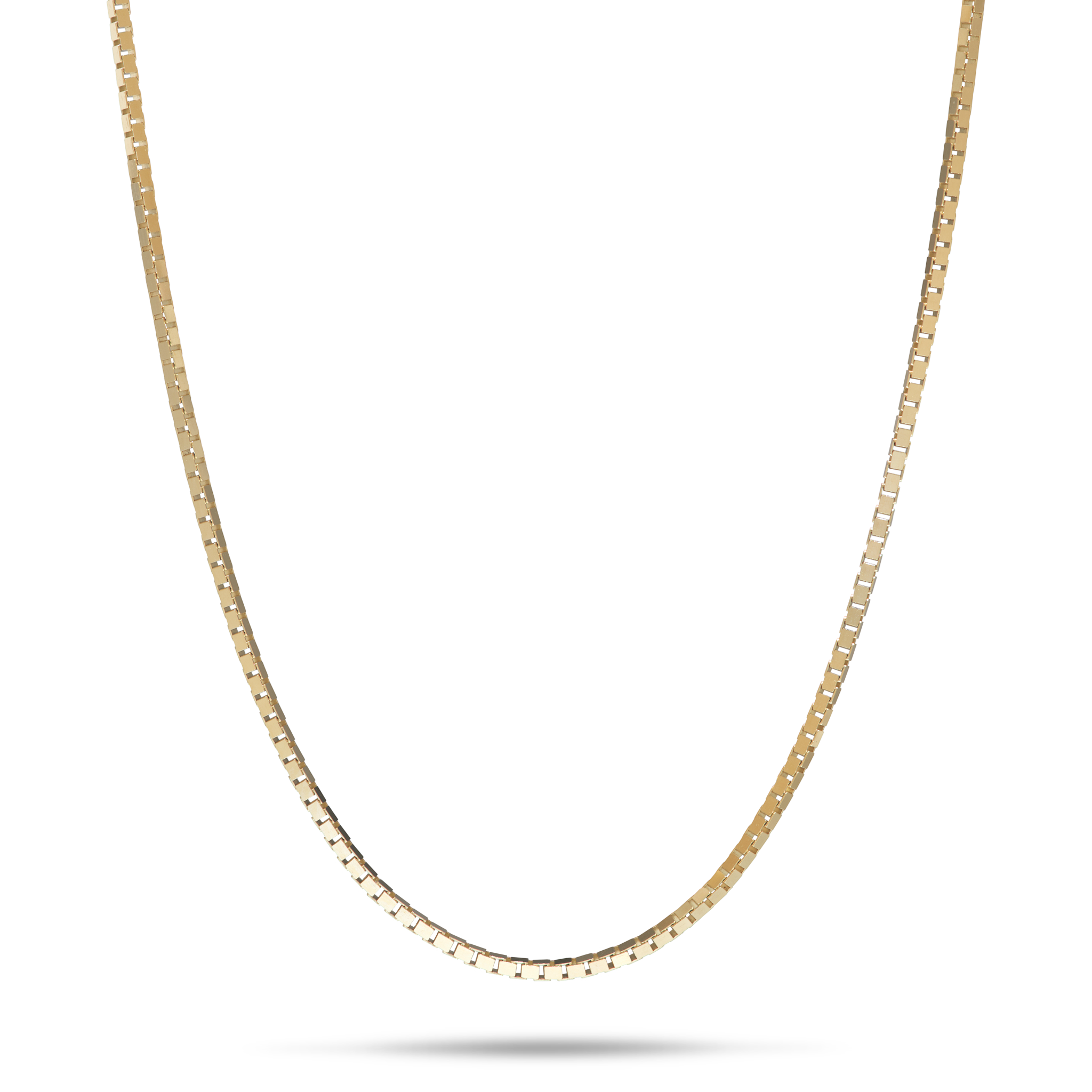 18" 1.0mm Box Chain in Gold