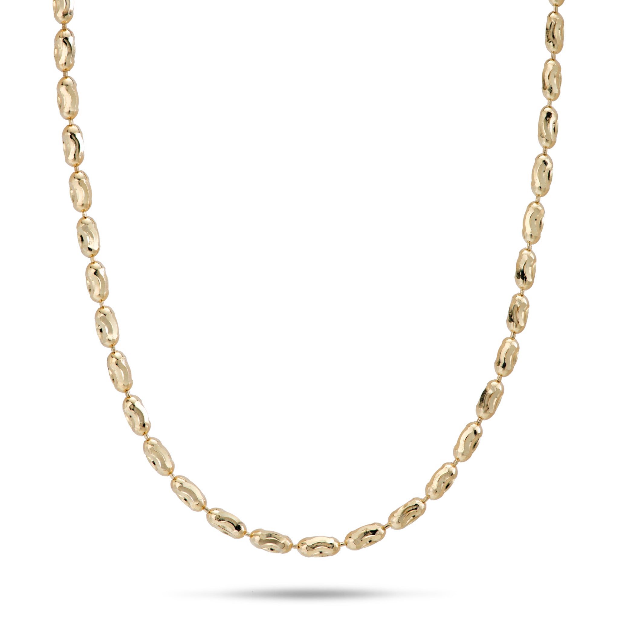 1.8mm Ovalina Chain in Gold on white background