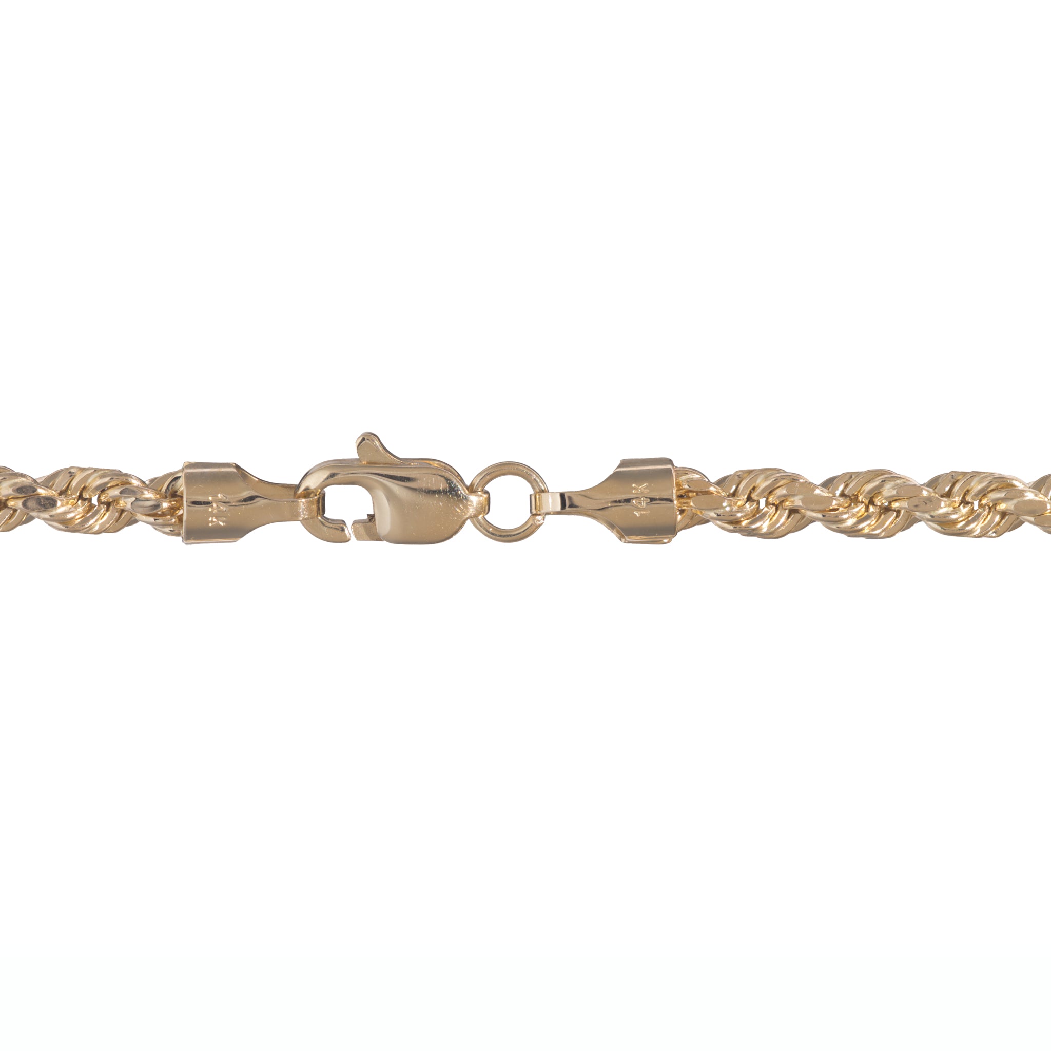 3.5mm Hollow Rope Chain in Gold