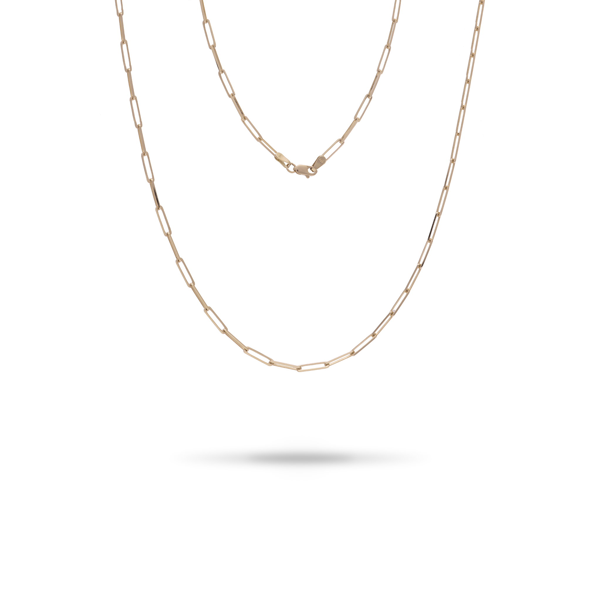 2,7 mm Büroklammerkette in Gold
