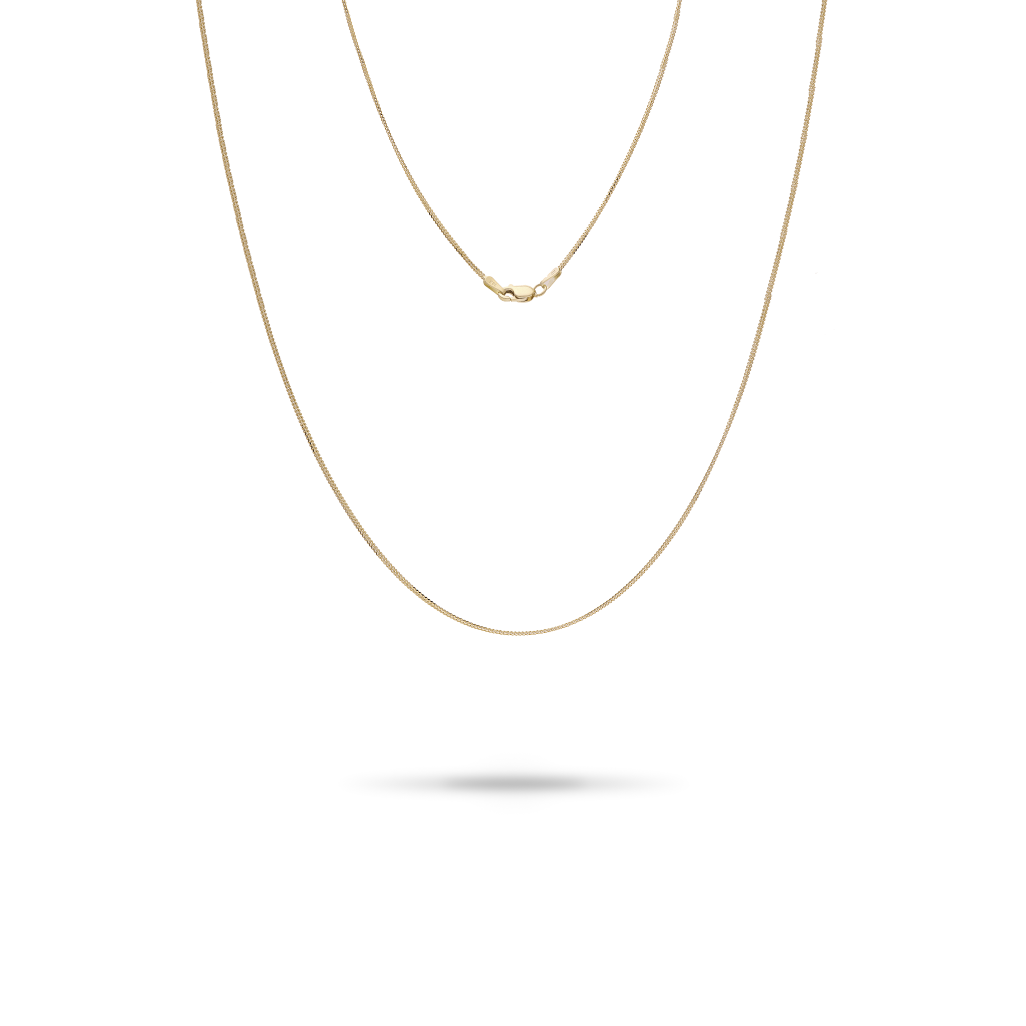 1,2 mm Singapur-Fuchsschwanzkette in Gold