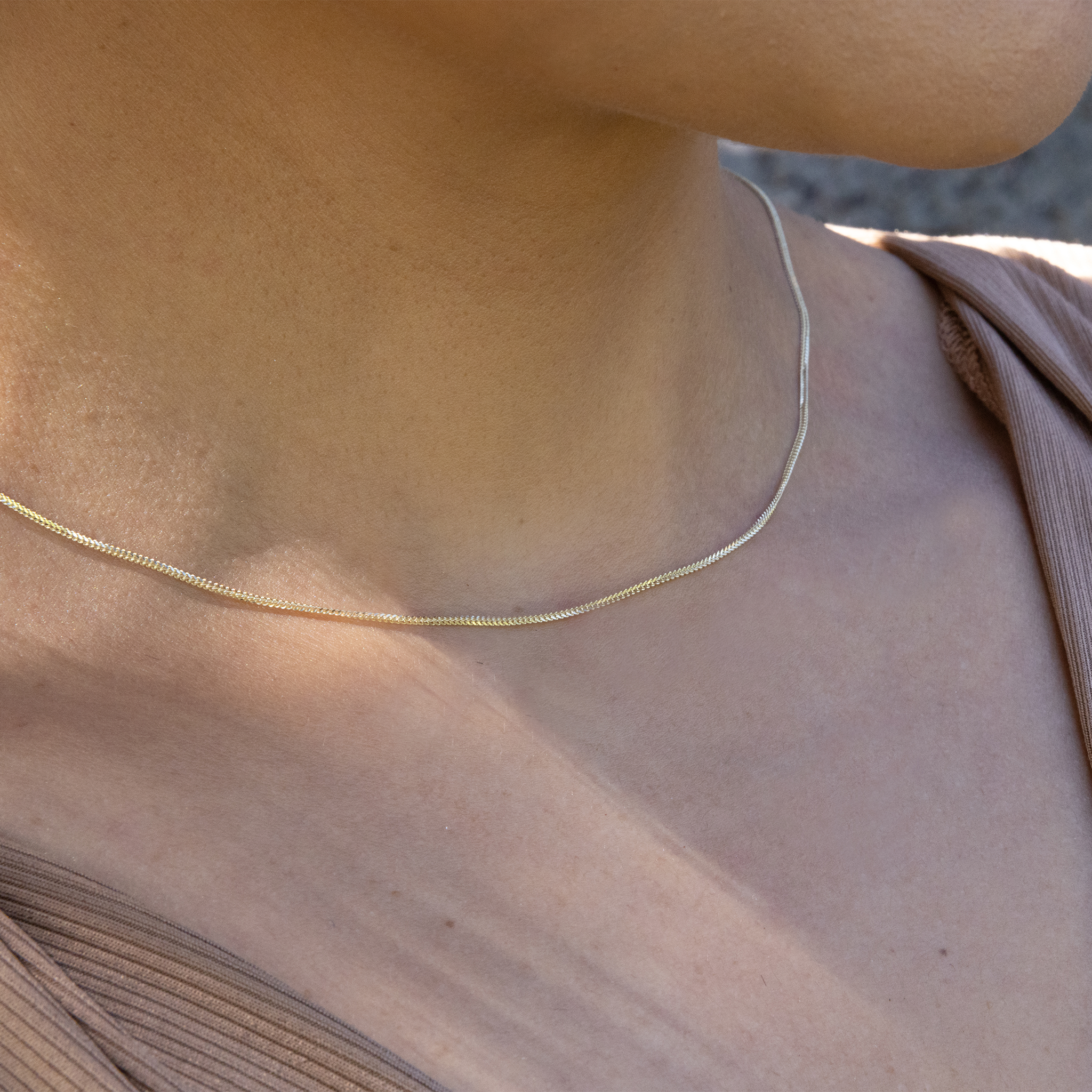 金の1.2mmシンガポールフォクステールチェーン