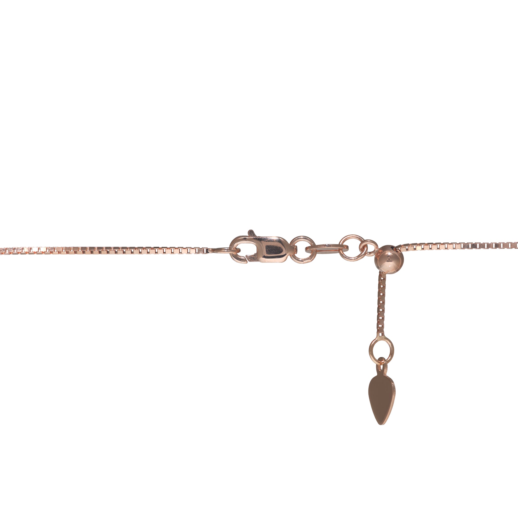 22" Adjustable 0.7mm Box Chain in Rose Gold