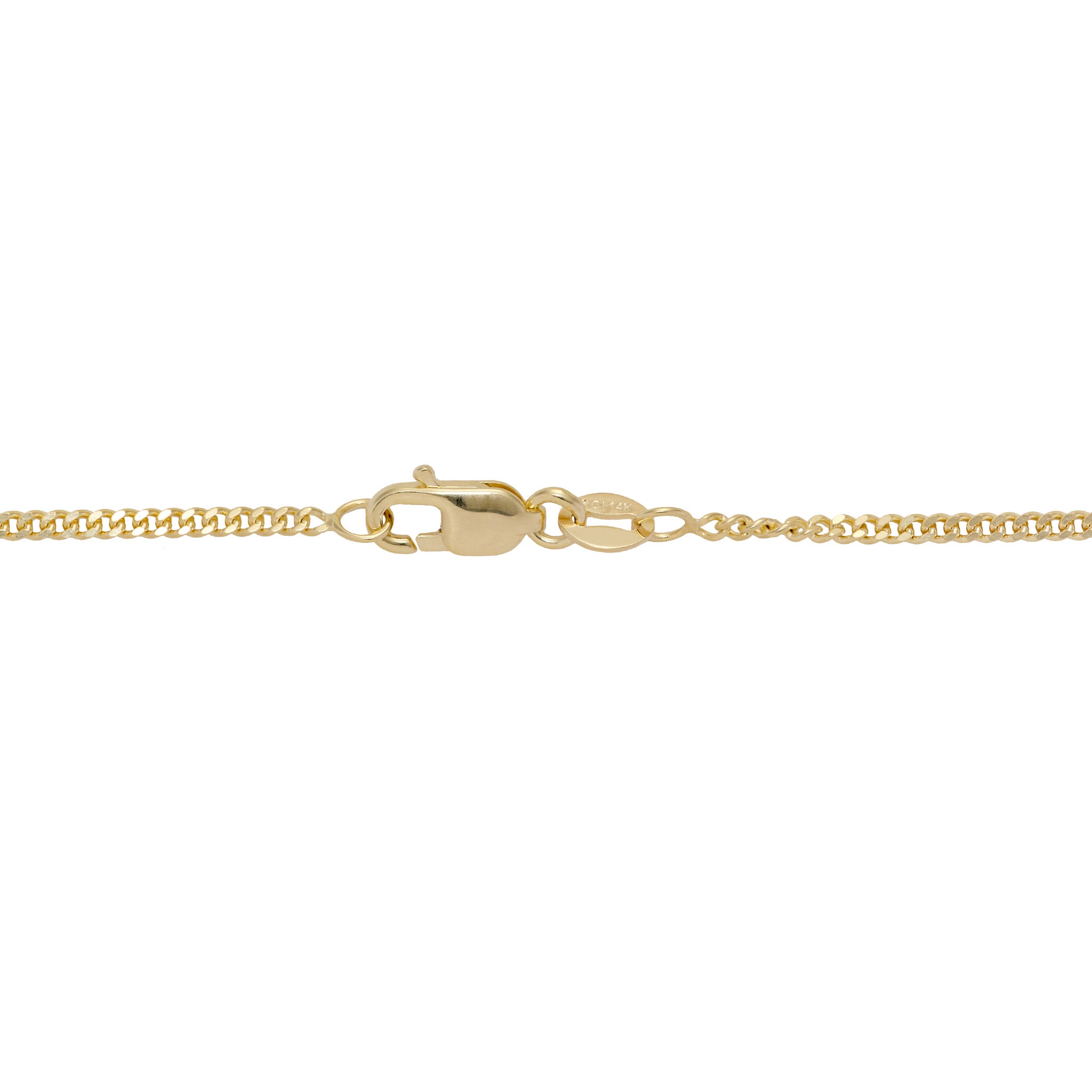 1.5mm Gourmette Chain in 14k Yellow Gold with Lobster Claw Clasp