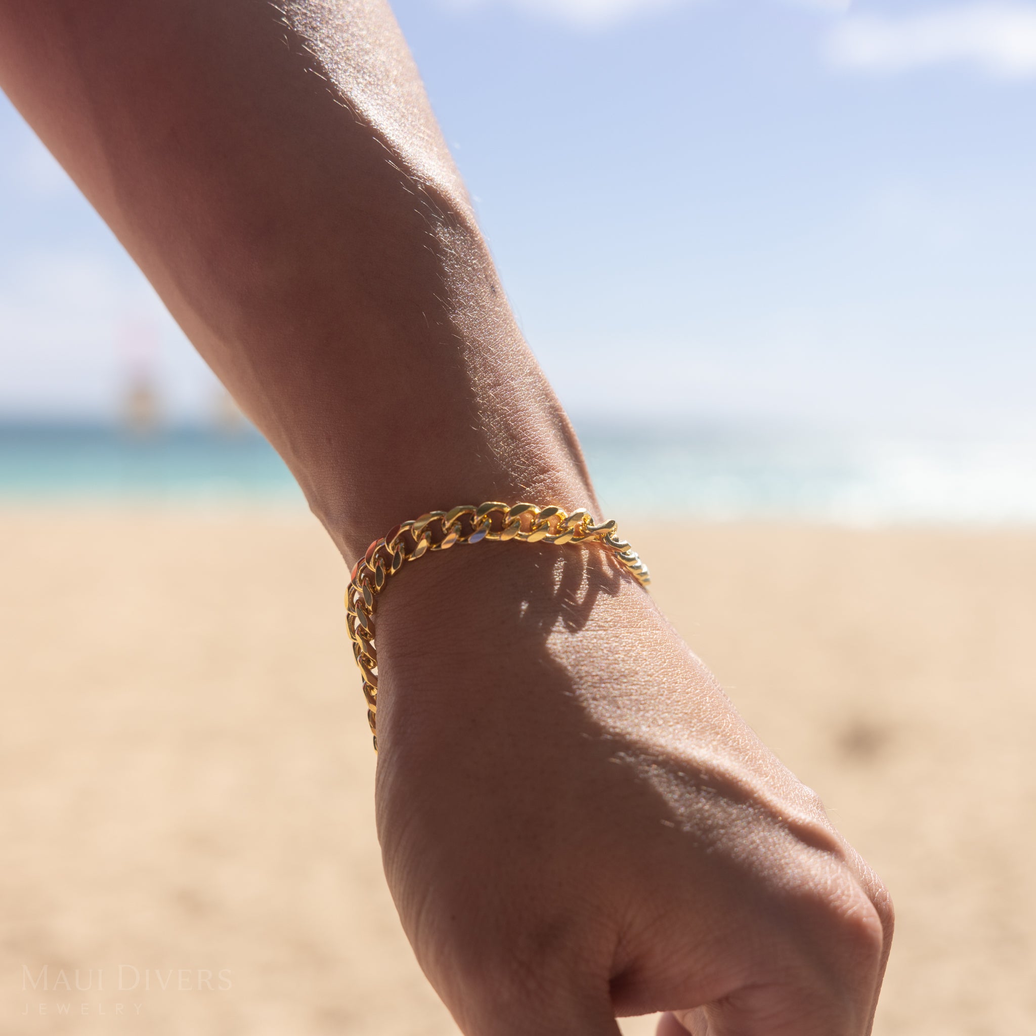 6mm Miami Cuban Bracelet in Gold