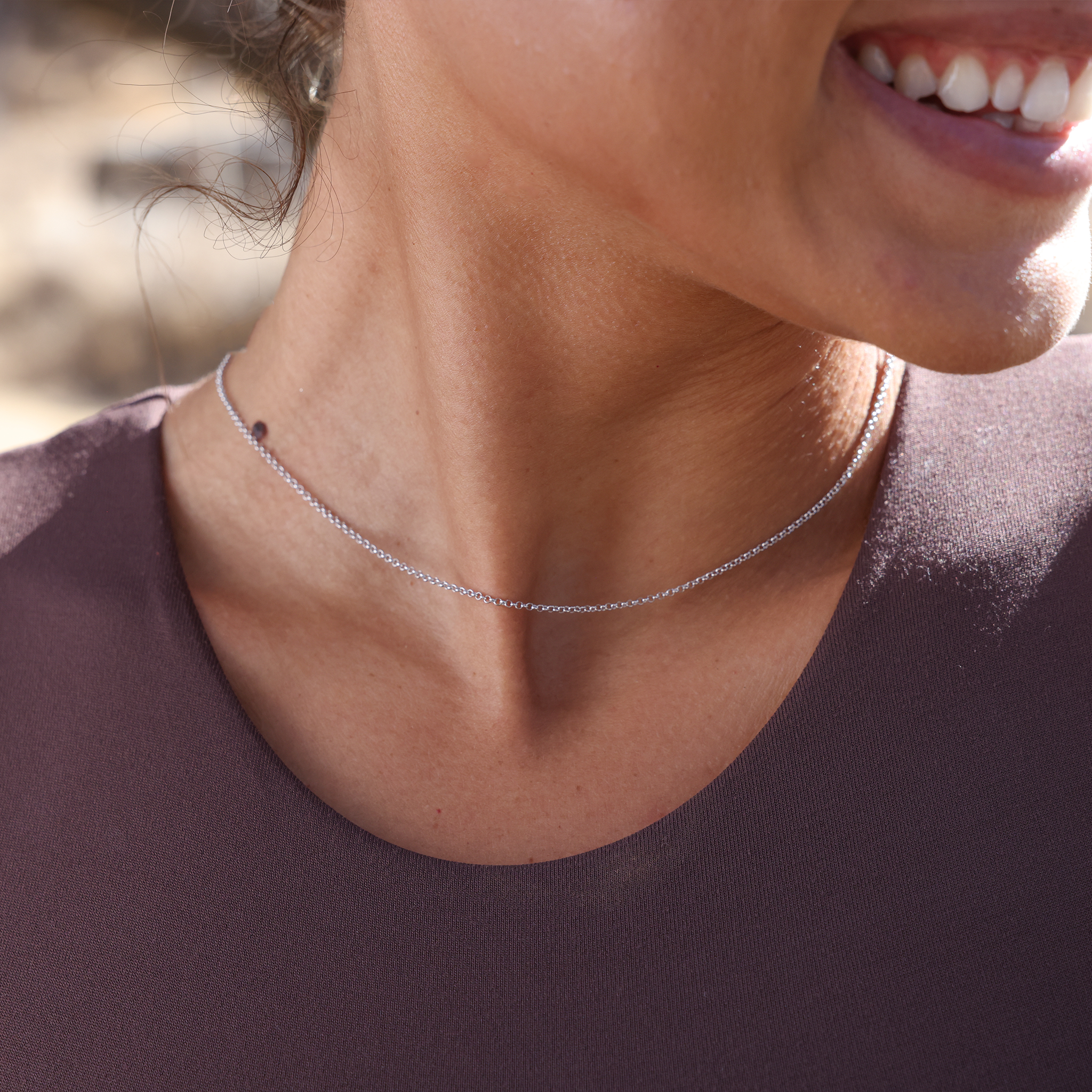 1.0mm Rolo Chain in Sterling Silver