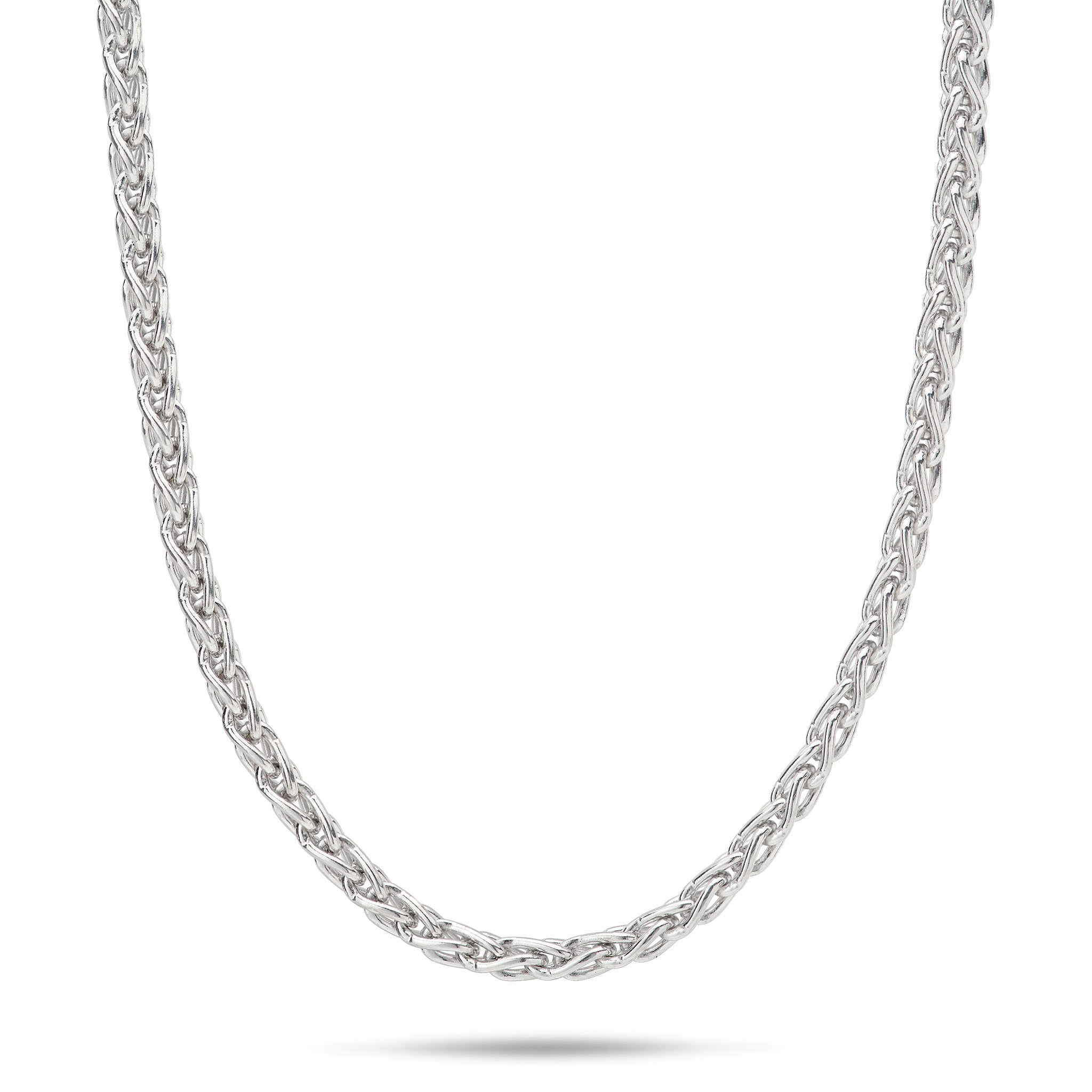2.5mm Espiga Chain in Sterling Silver on a white background