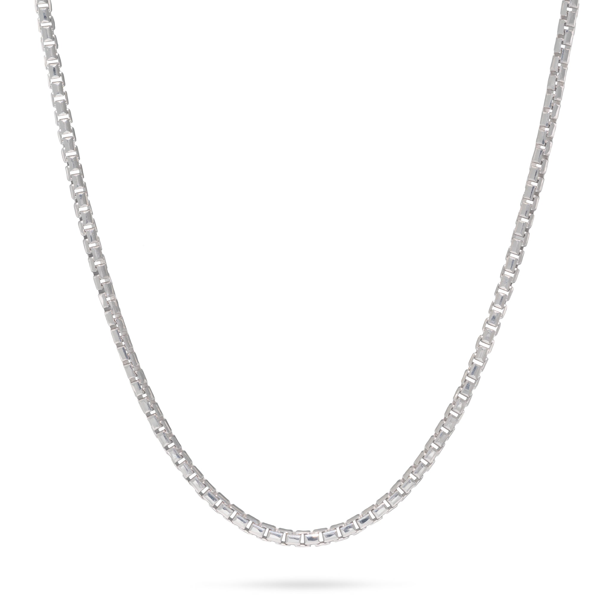 24" 1,5 mm runde Kastenkette aus Sterlingsilber