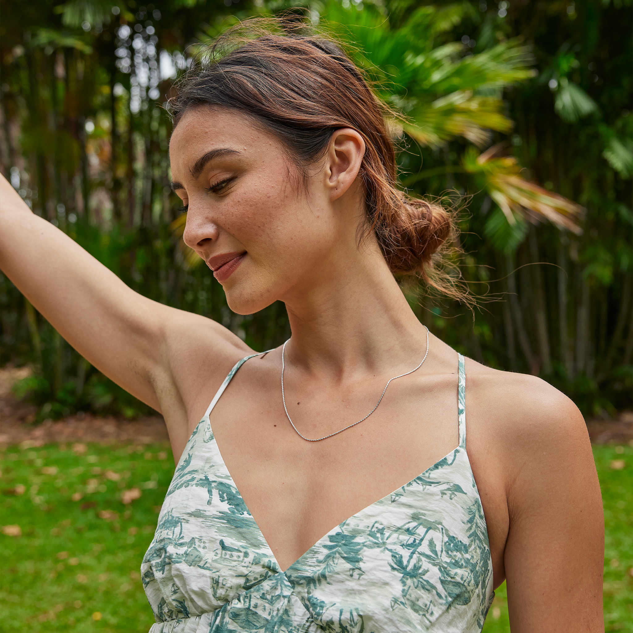 24 "1.0mmアジャスタブルエスピガチェーン(スターリングシルバー)