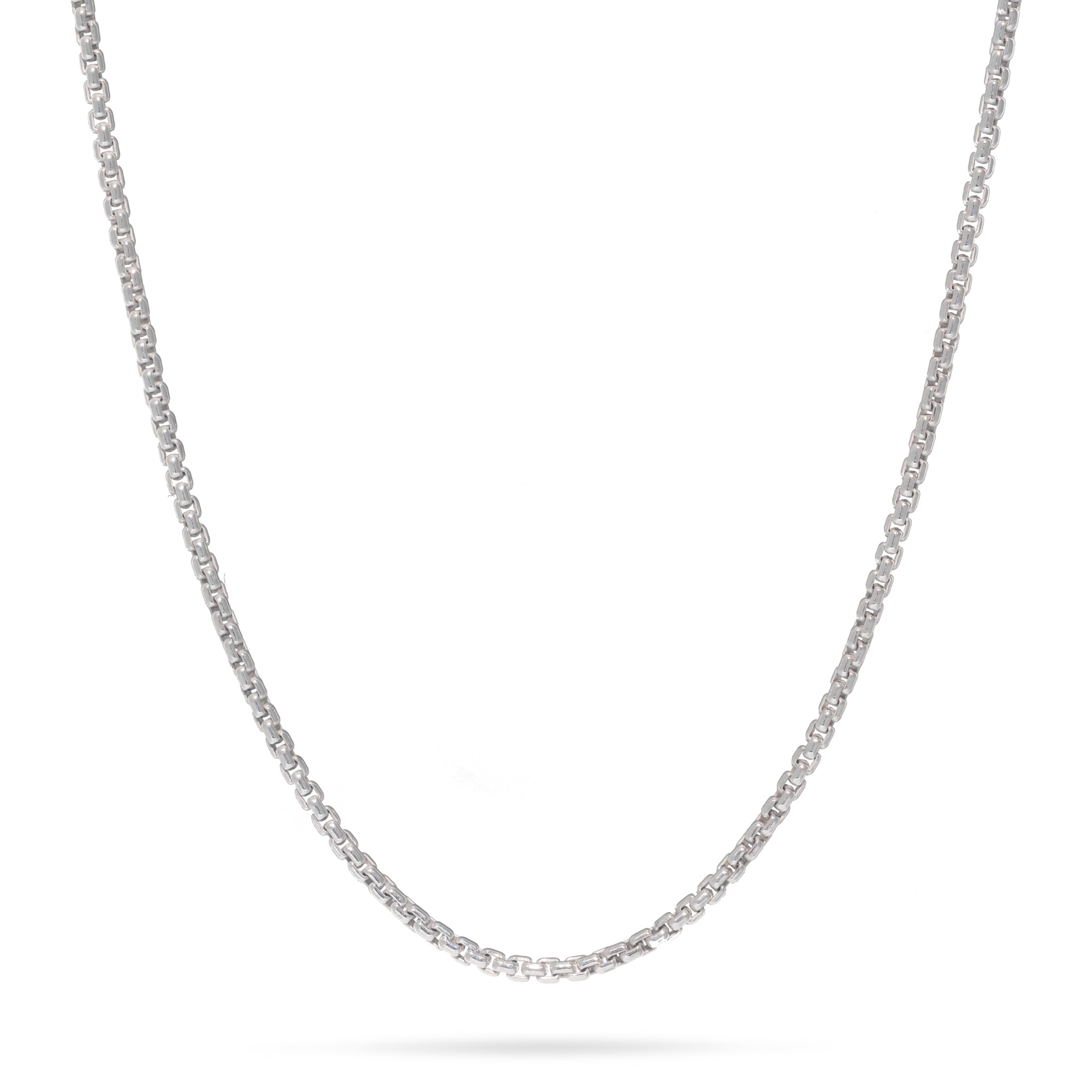 1,2 mm "Runde Box"-Kette aus Sterlingsilber