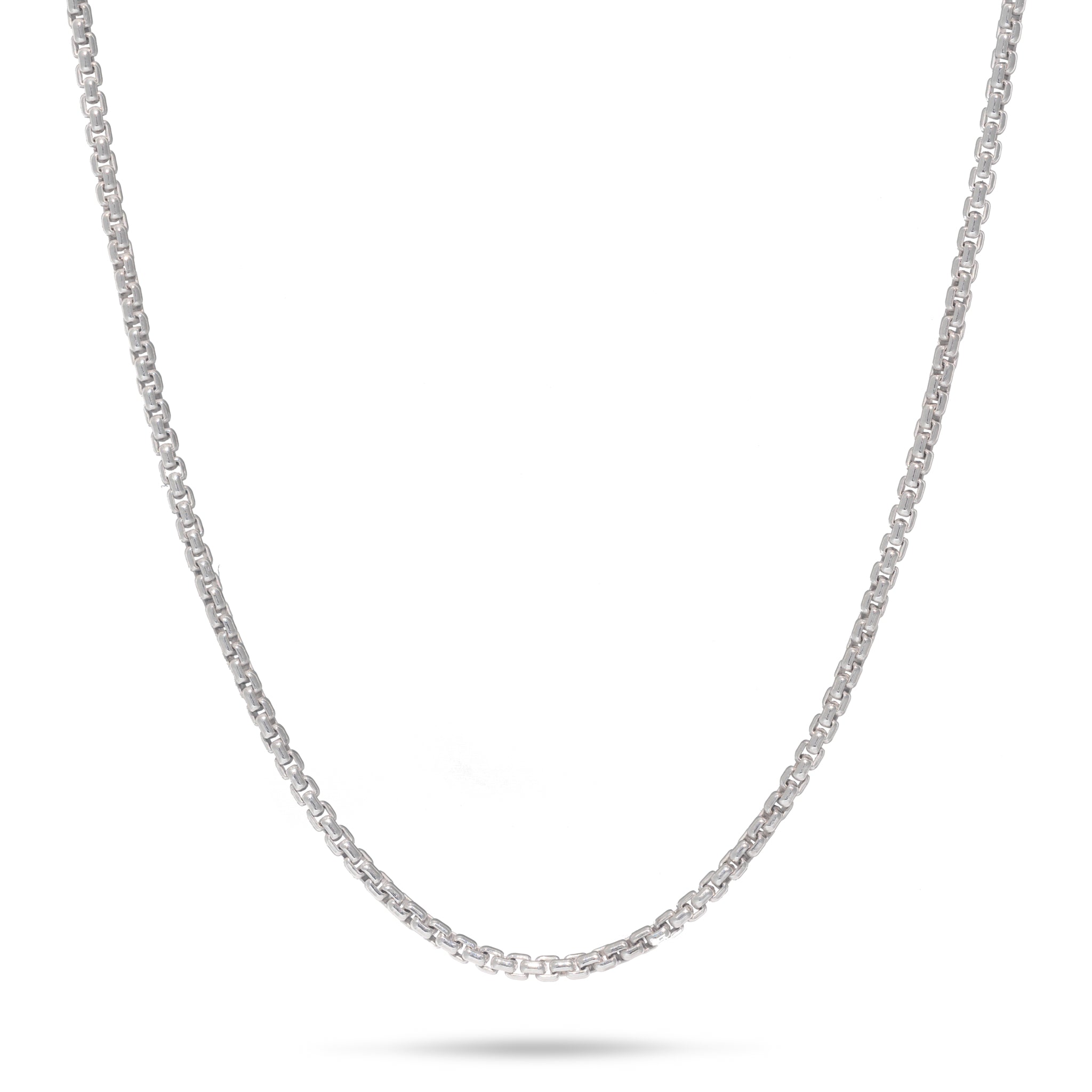 1.2mm Round Box Chain in Sterling Silver