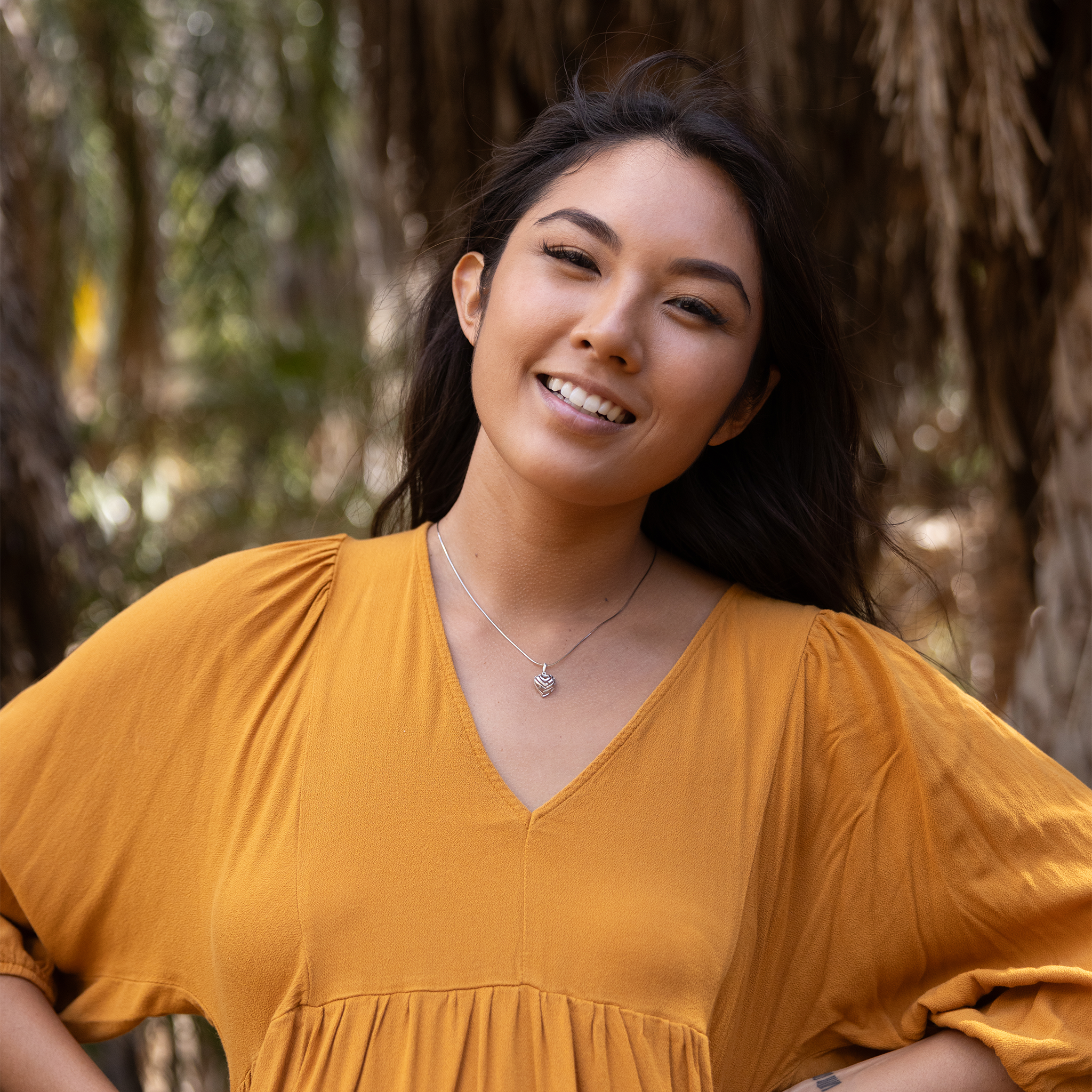 Aloha Heart Charm/Pendant in Sterling Silver - 12mm