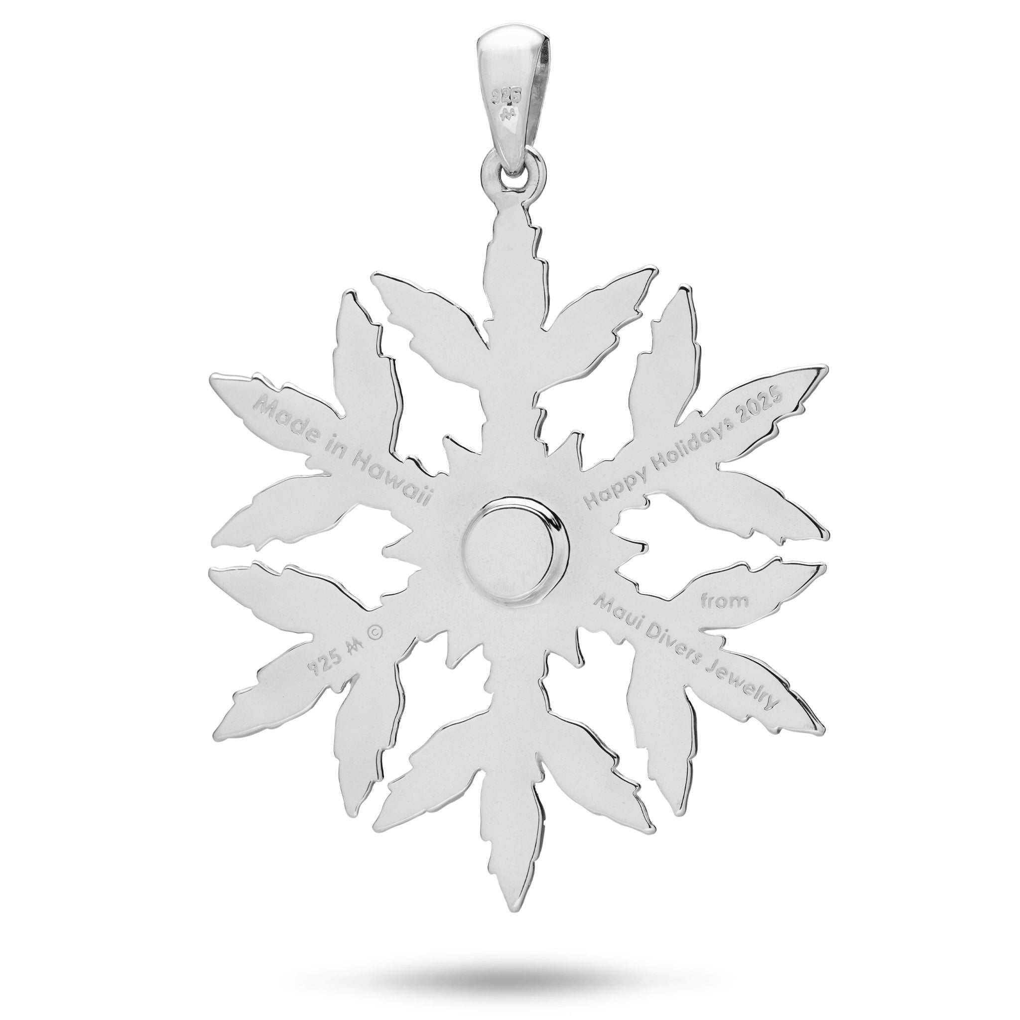 2025 Limited Edition Maile Hawaiian Snowflake Ornament in Sterling Silver - 42mm