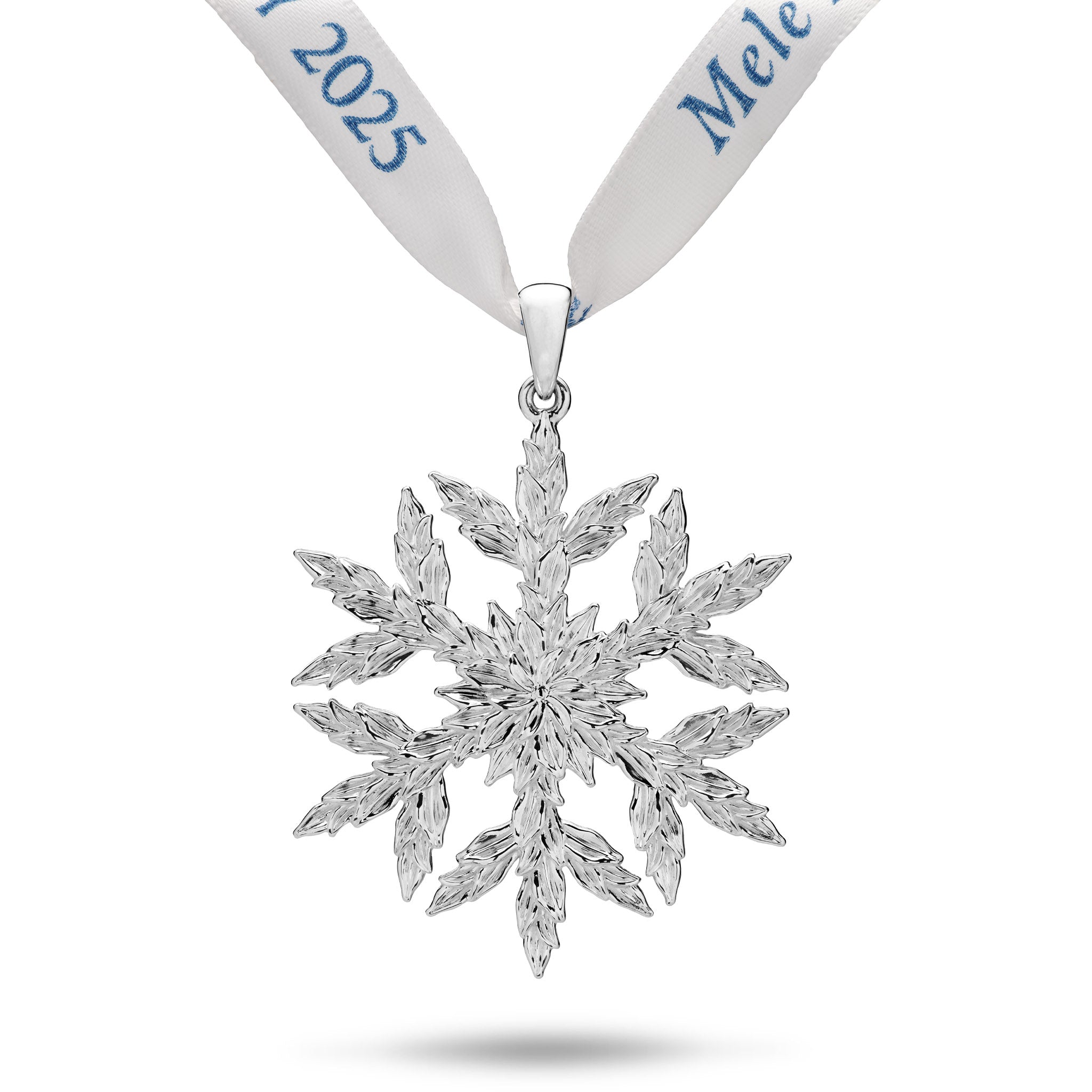 2025 Limited Edition Maile Hawaiian Snowflake Ornament in Sterling Silver - 42mm