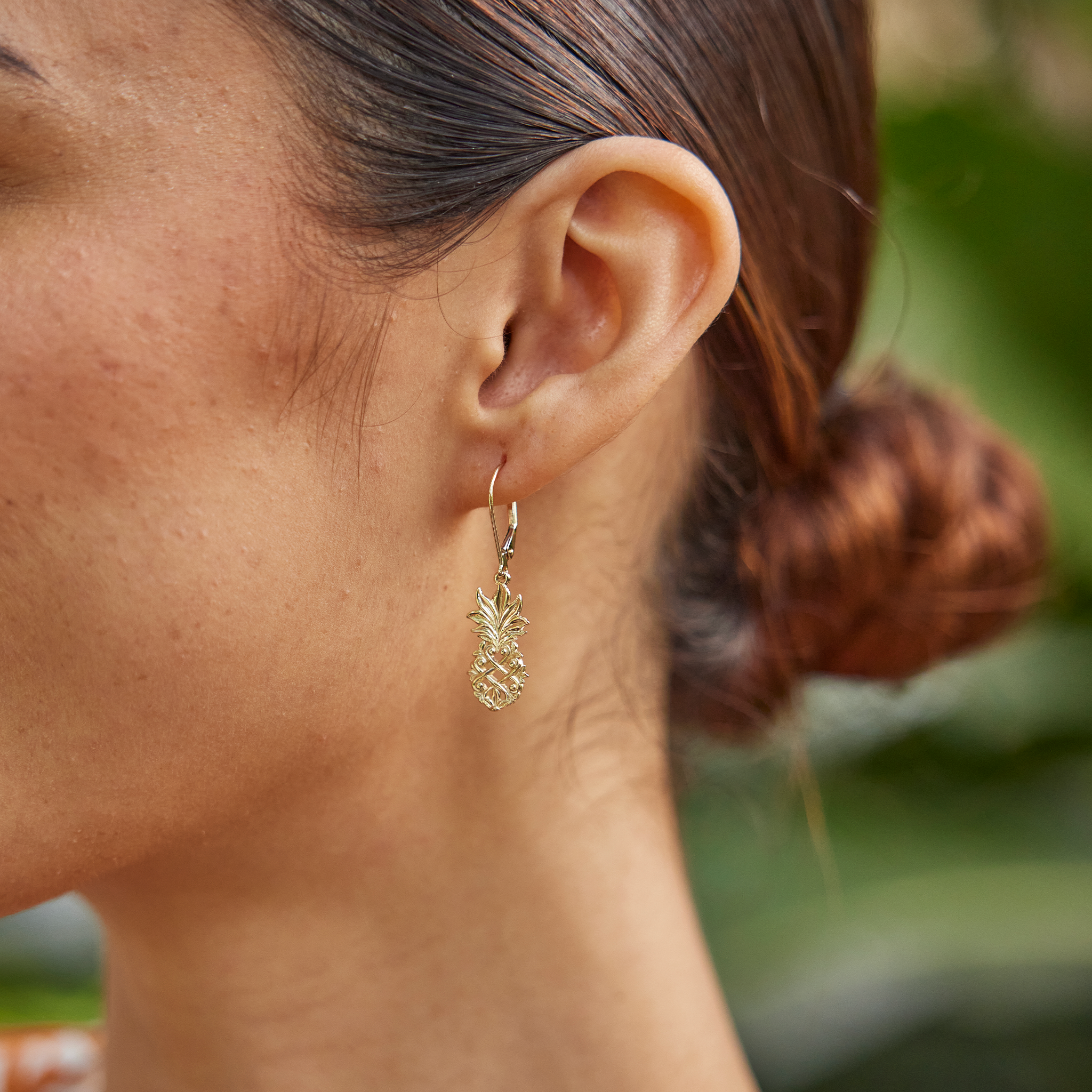 Living Heirloom Pineapple Earrings in Gold - 20mm