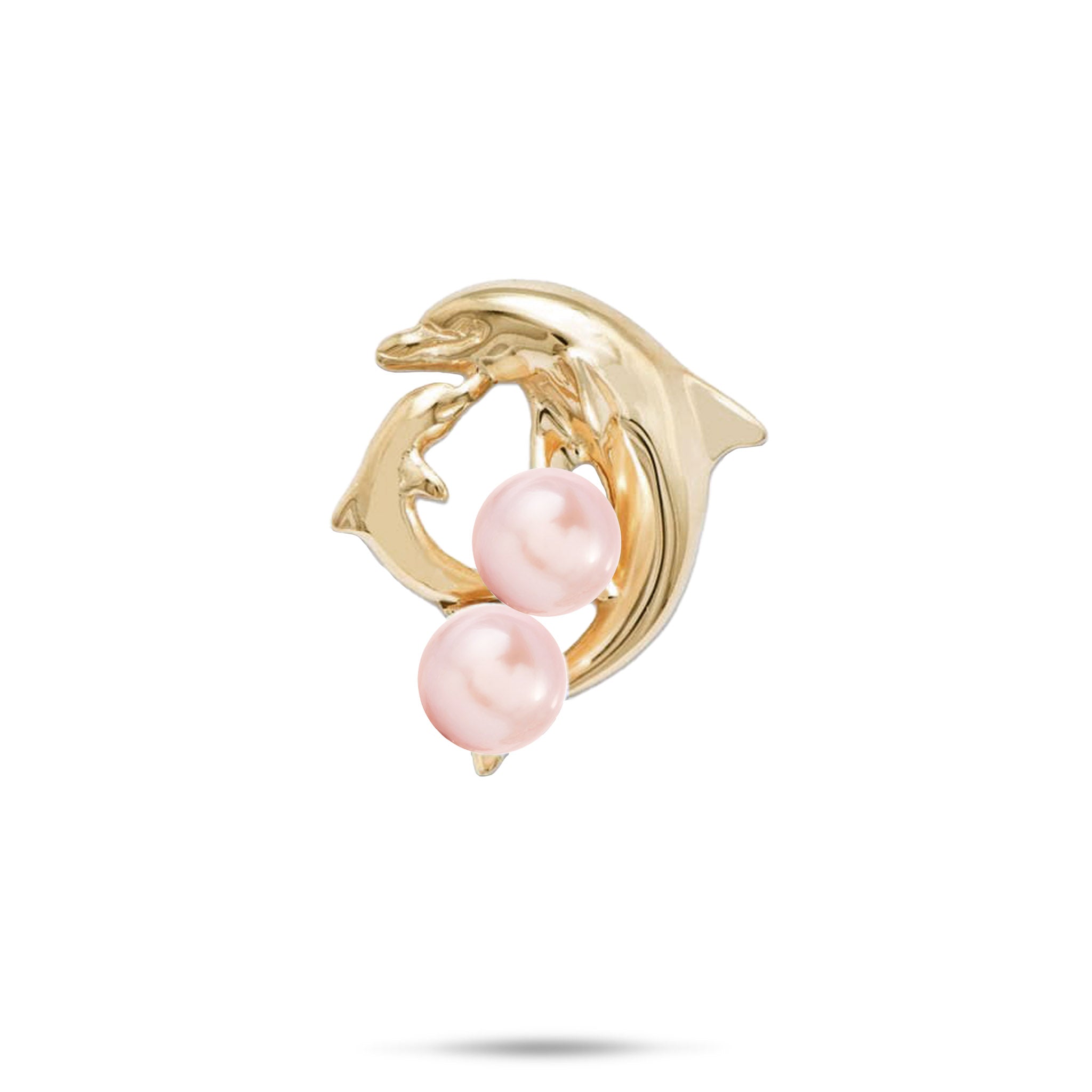 Pick A Pearl Dolphin Pendant in Gold