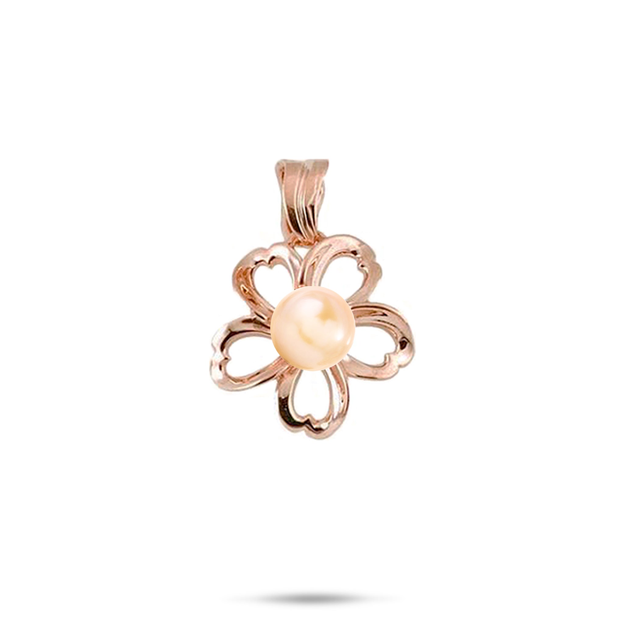 Pick A Pearl Plumeria Pendant in Rose Gold - 17mm