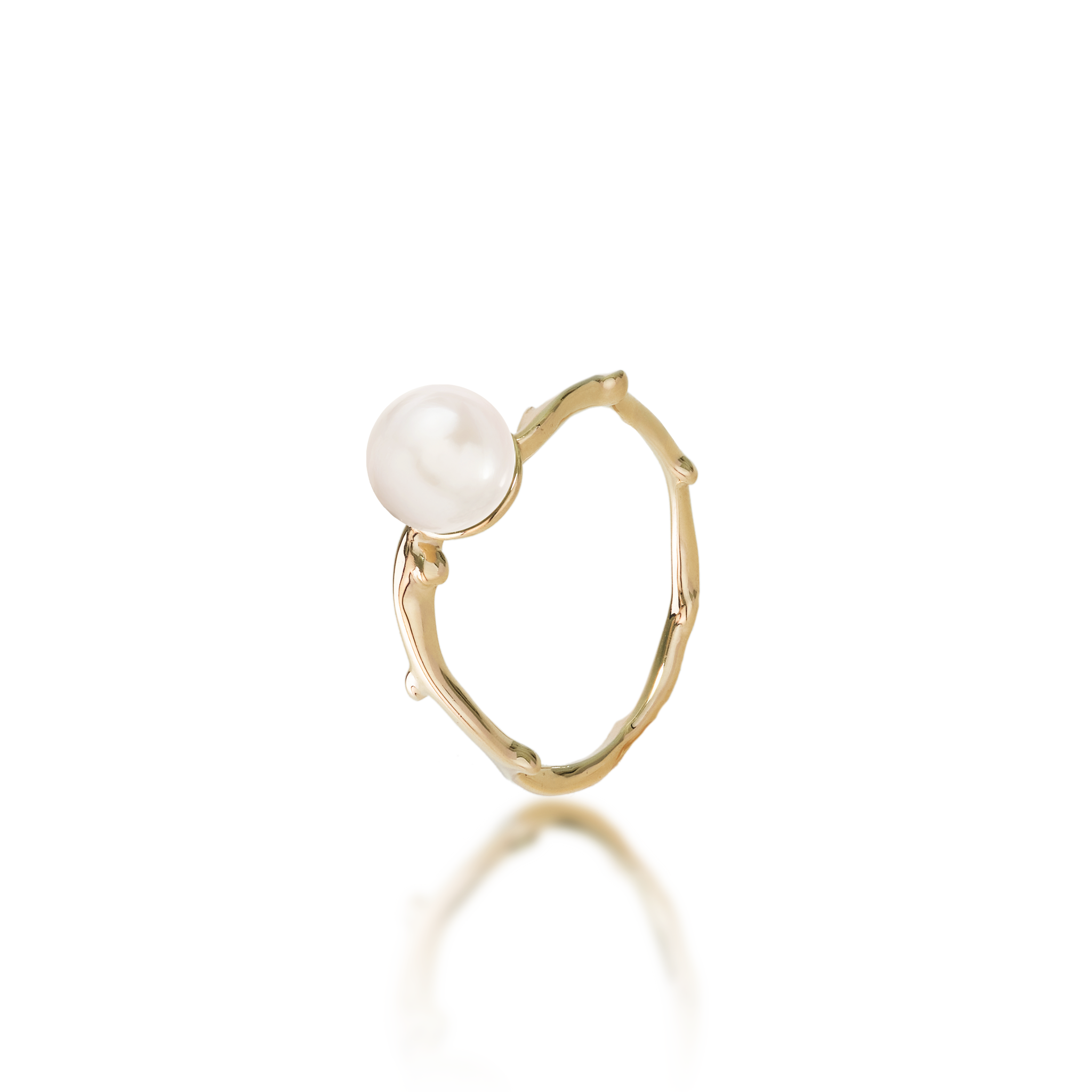 Wählen Sie einen Pearl Heritage-Ring in Gold
