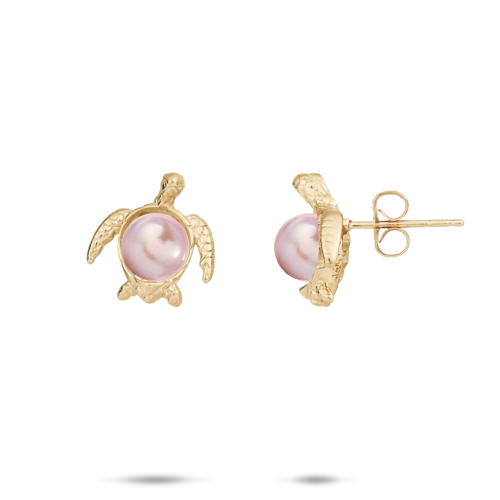 Pick A Pearl Honu Ohrringe in Gold – 14 mm