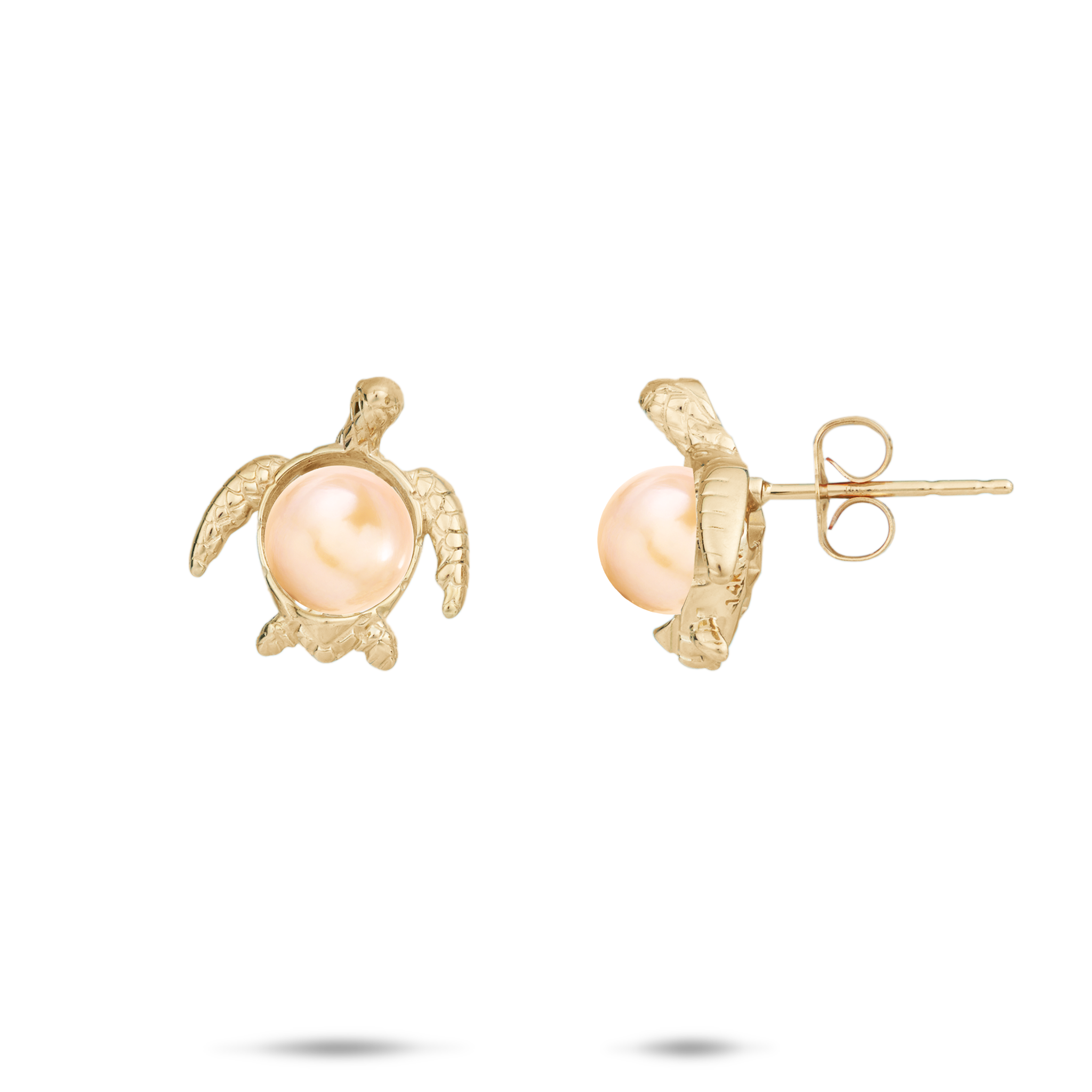 Pick A Pearl Honu Ohrringe in Gold – 14 mm