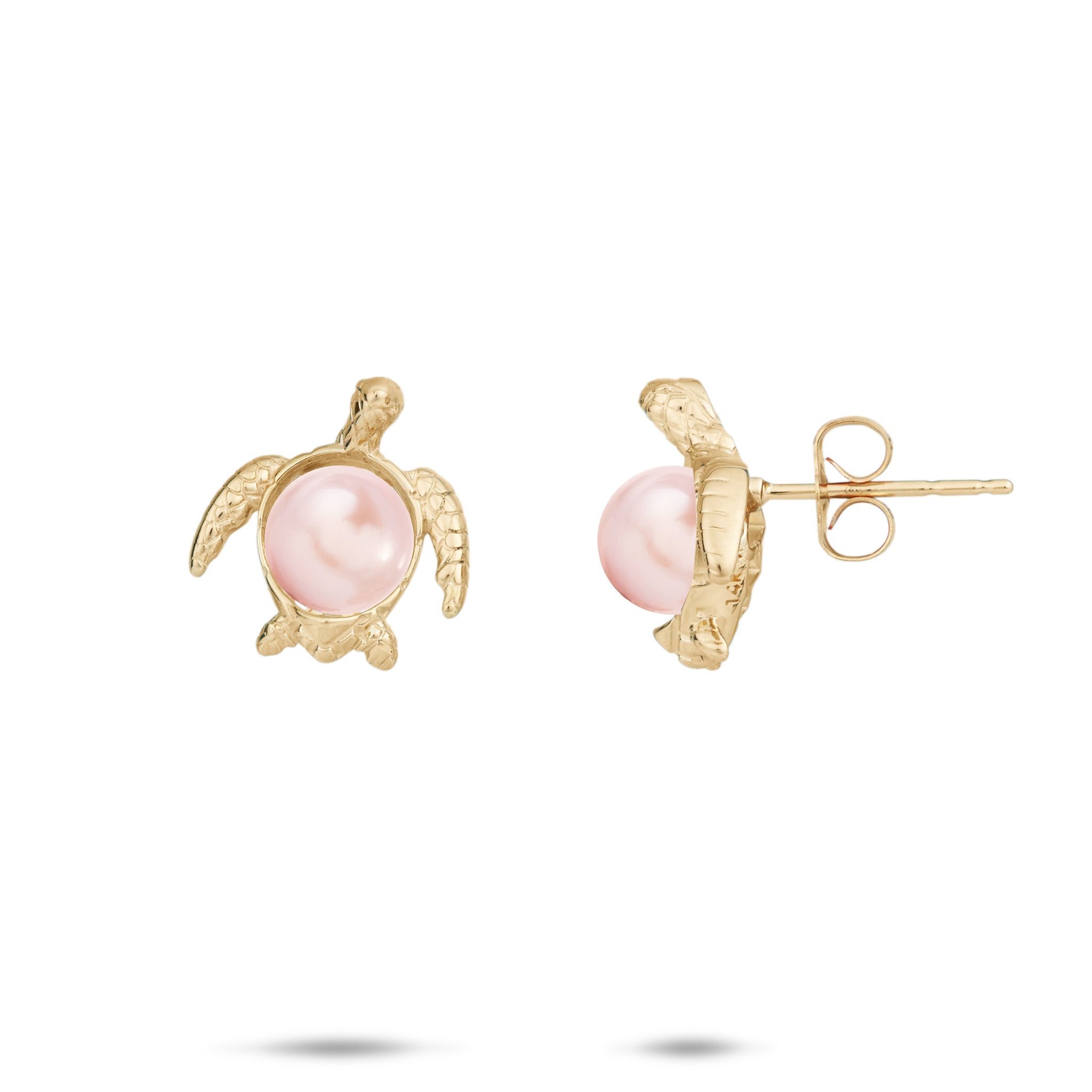 Pick A Pearl Honu Ohrringe in Gold – 14 mm