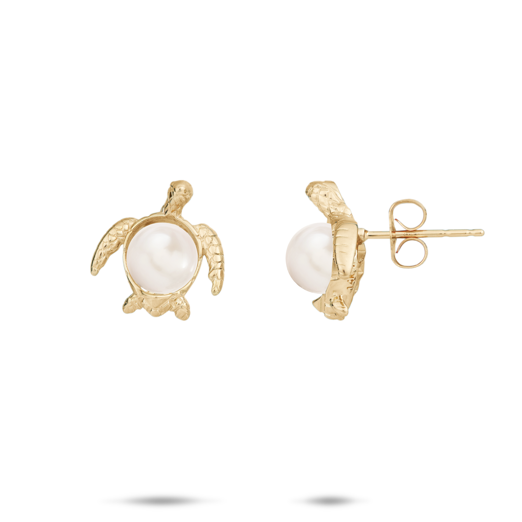Pick A Pearl Honu Ohrringe in Gold – 14 mm