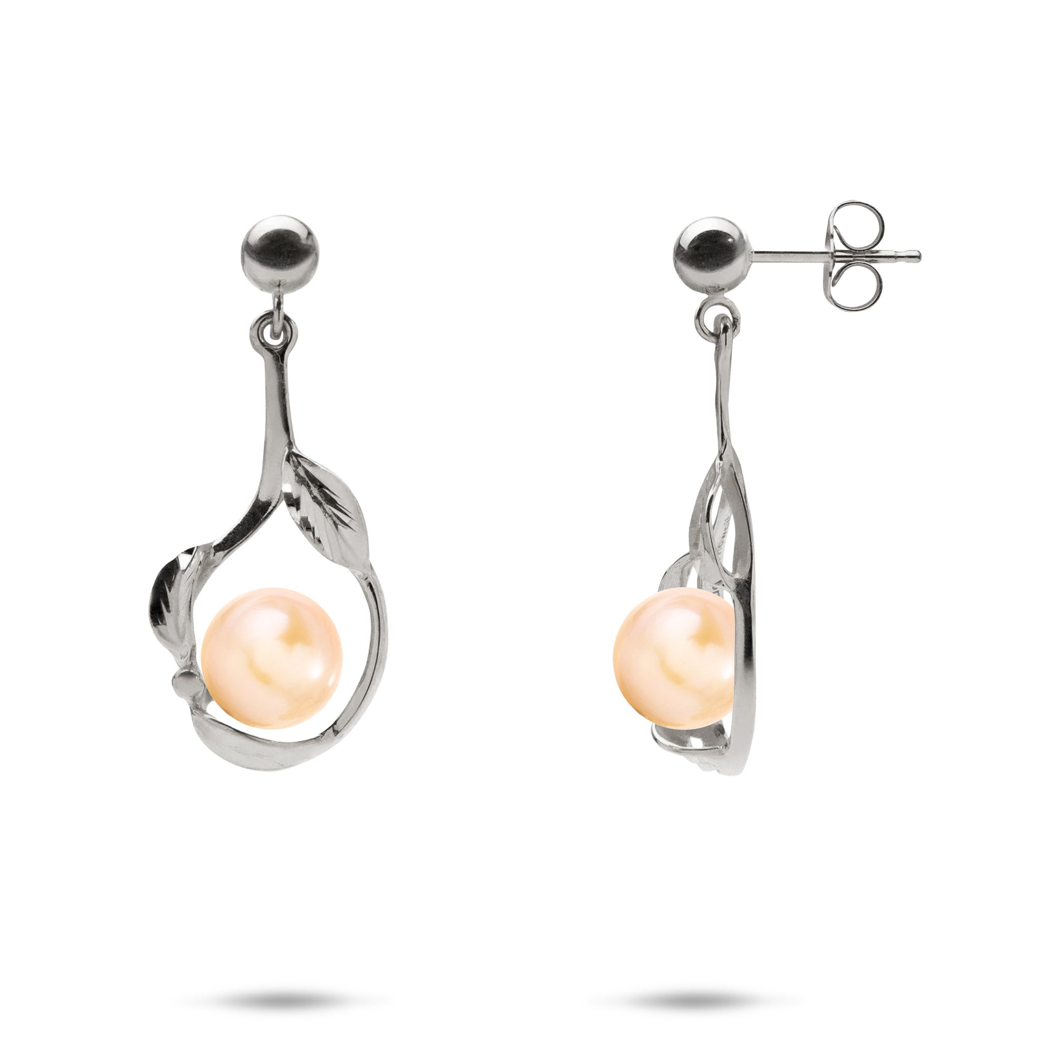 Pick A Pearl Maile Earrings in White Gold