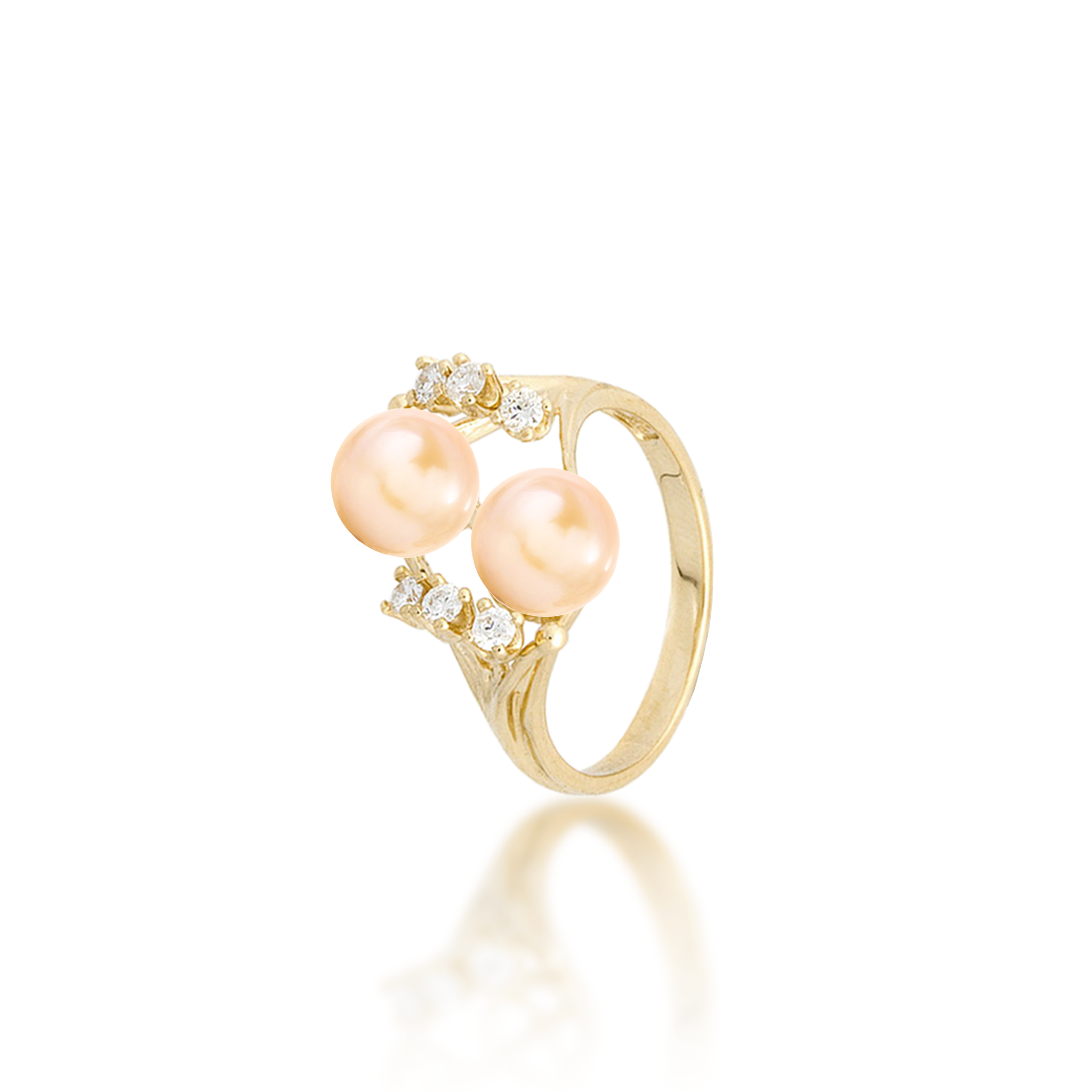 Pick A Pearl 8 Island Ring in Gold with Diamonds
