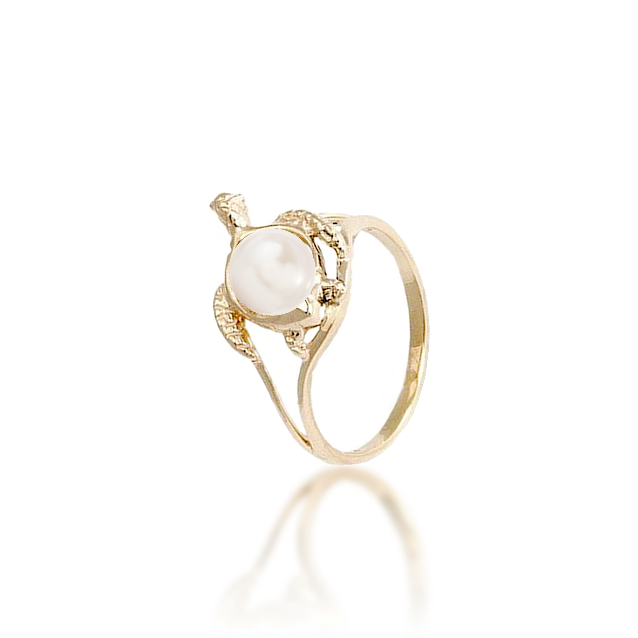 Pick A Pearl Honu (Schildkröte) Ring in Gold – 14 mm