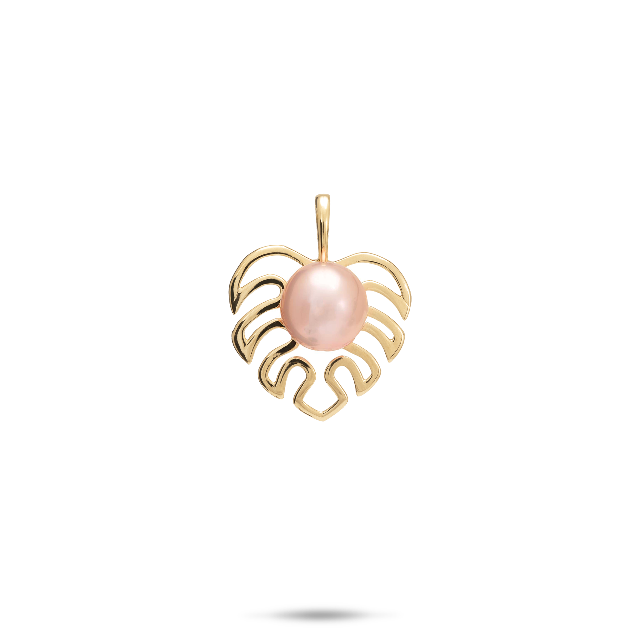 Pick A Pearl Monstera Pendant in Gold - 14mm