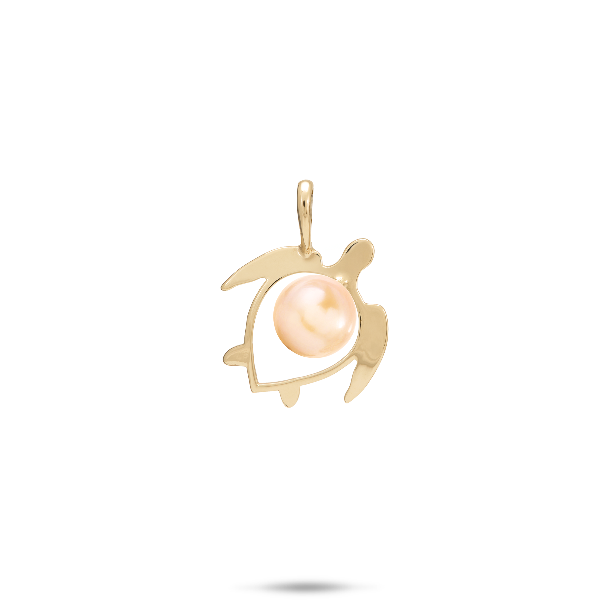 Pick A Pearl Honu (Schildkröte) Anhänger in Gold – 16 mm