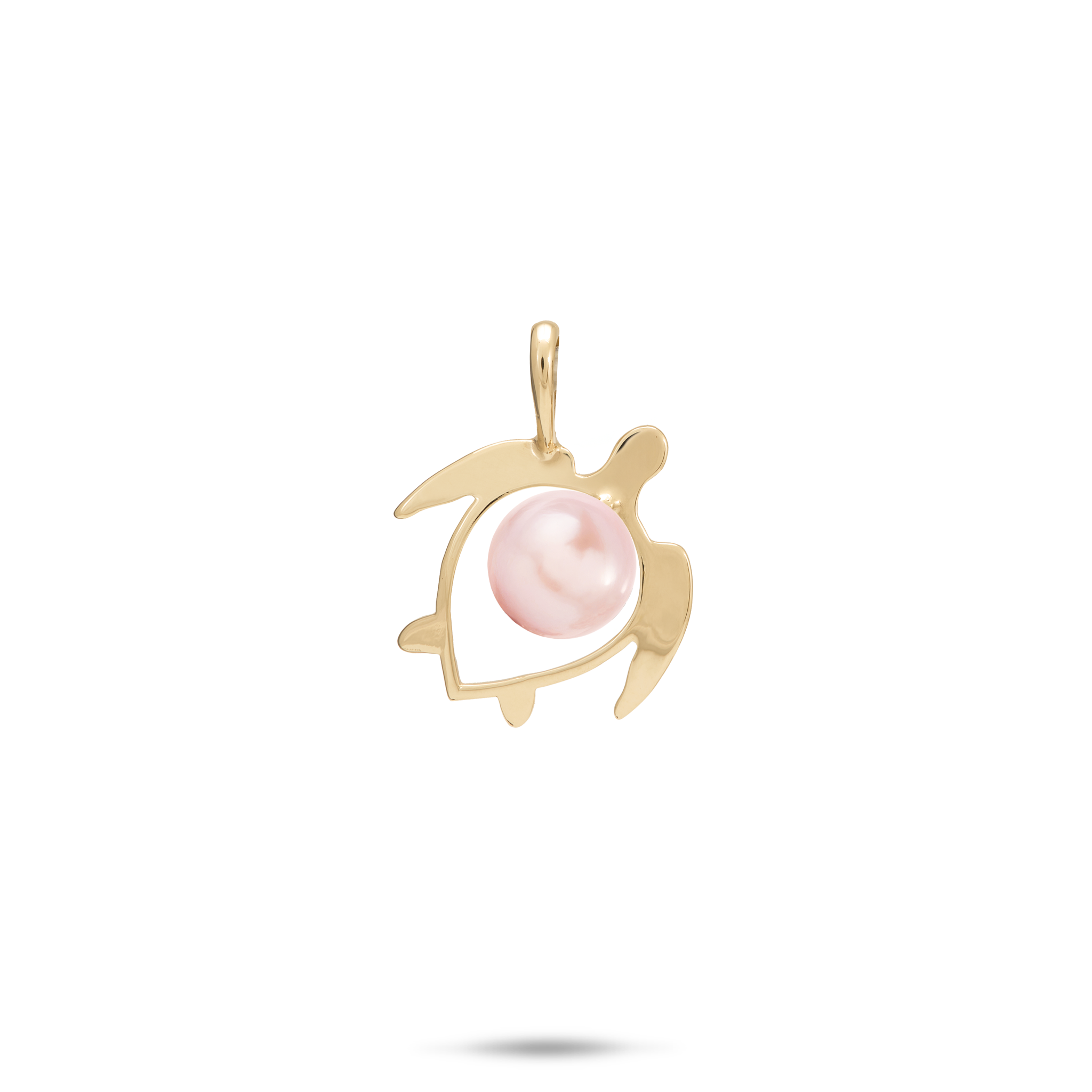 Pick A Pearl Honu (Schildkröte) Anhänger in Gold – 16 mm