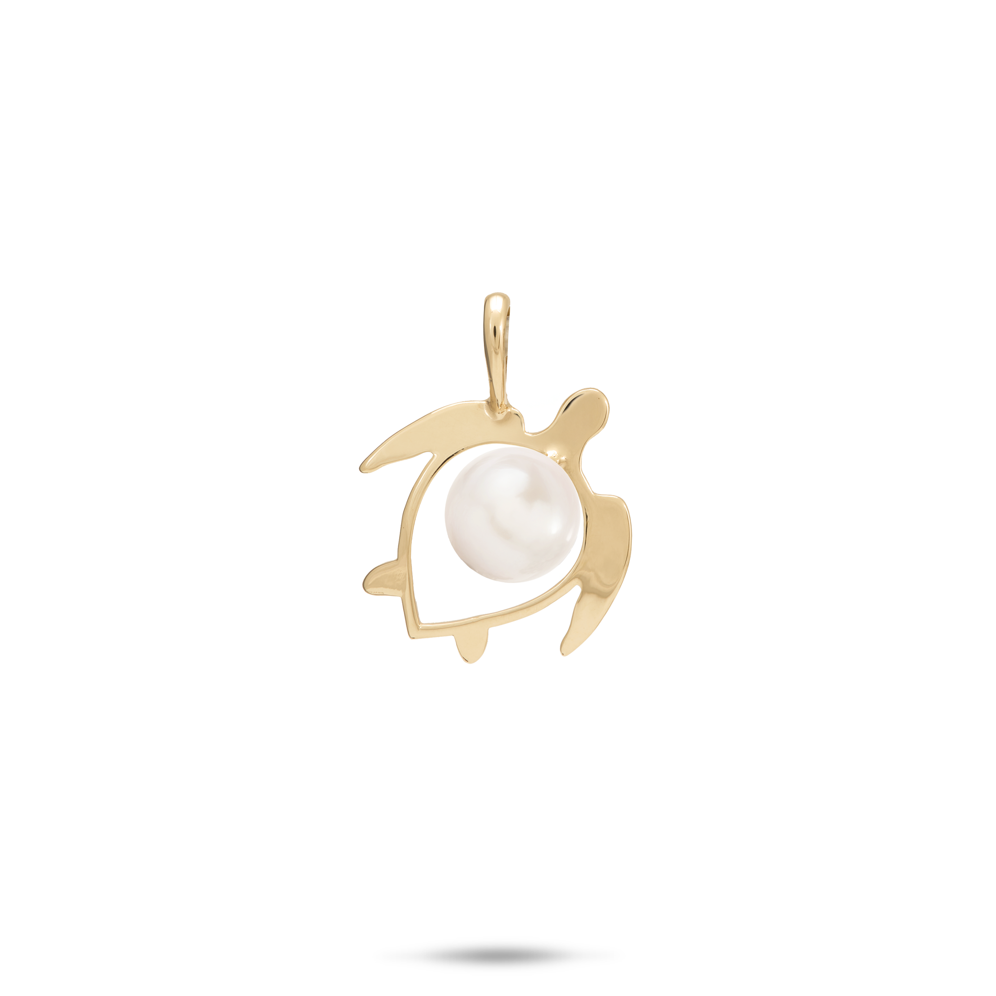 Pick A Pearl Honu (Schildkröte) Anhänger in Gold – 16 mm