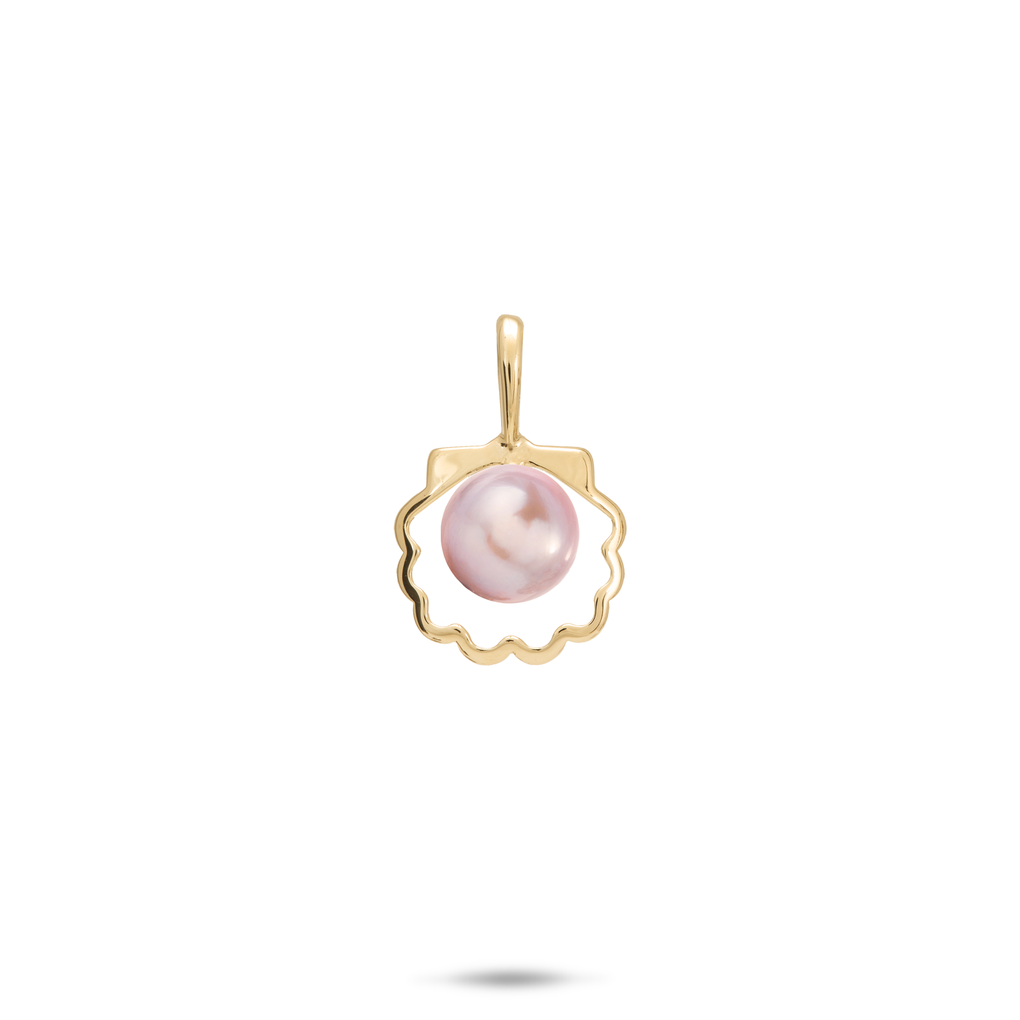 Wählen Sie einen Perlen-Muschel-Anhänger in Gold – 11 mm
