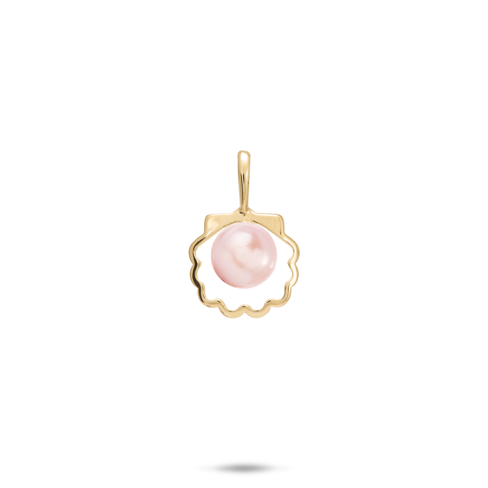 Wählen Sie einen Perlen-Muschel-Anhänger in Gold – 11 mm