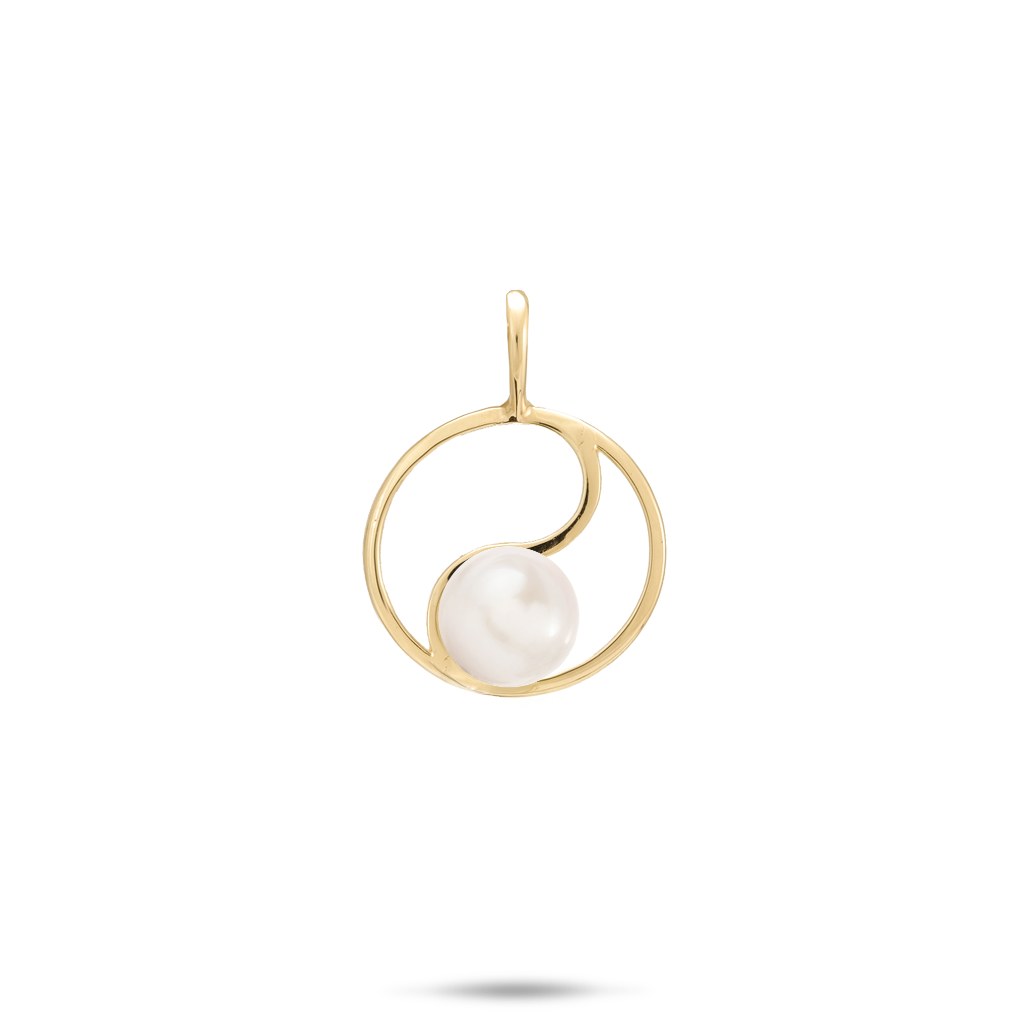 Wählen Sie einen Yin-Yang-Perlenanhänger in Gold – 15 mm
